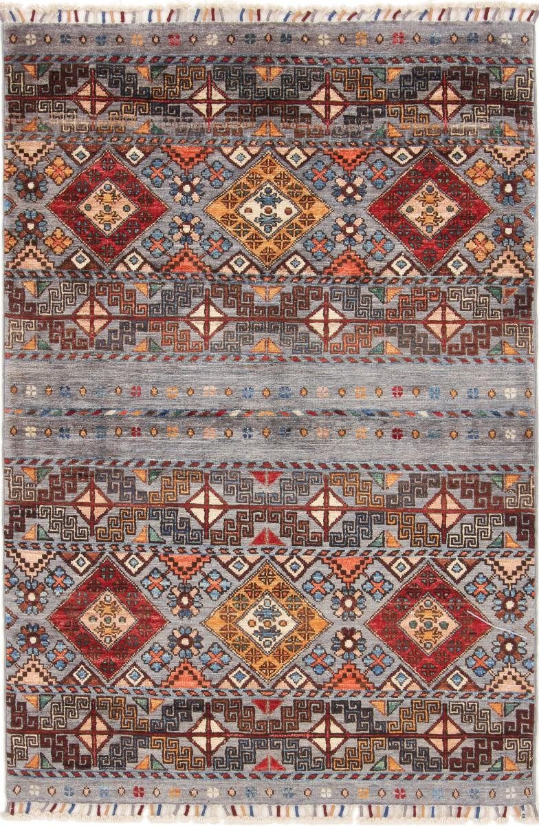 Orientteppich Arijana Shaal 103x152 Handgeknüpfter Orientteppich, Nain Trading, rechteckig, Höhe: 5 mm