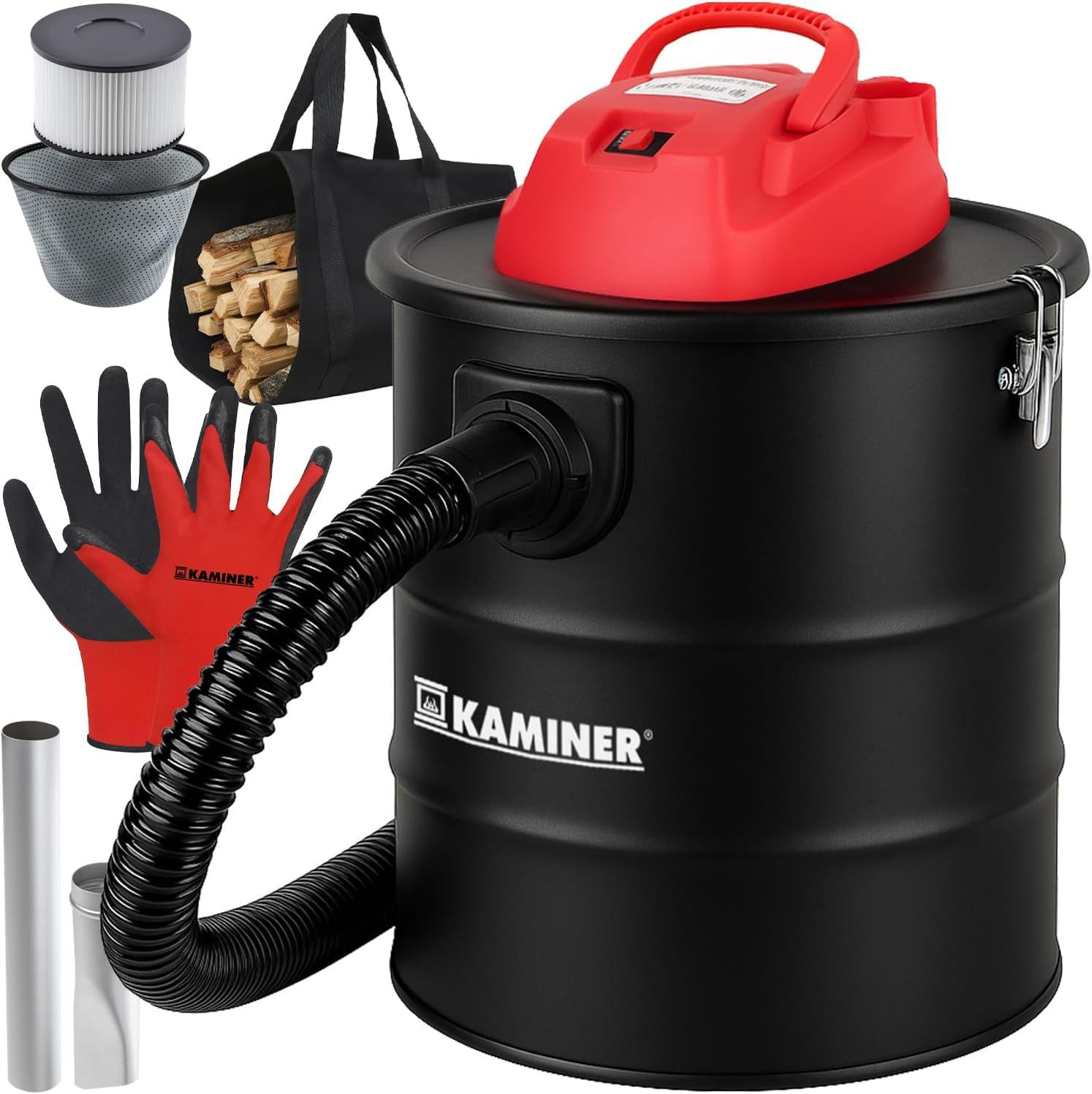 Kaminer Aschesauger Aschesauger 15L 20kPa, HEPA+Blasfunktion, Metall-Ansaugrohr