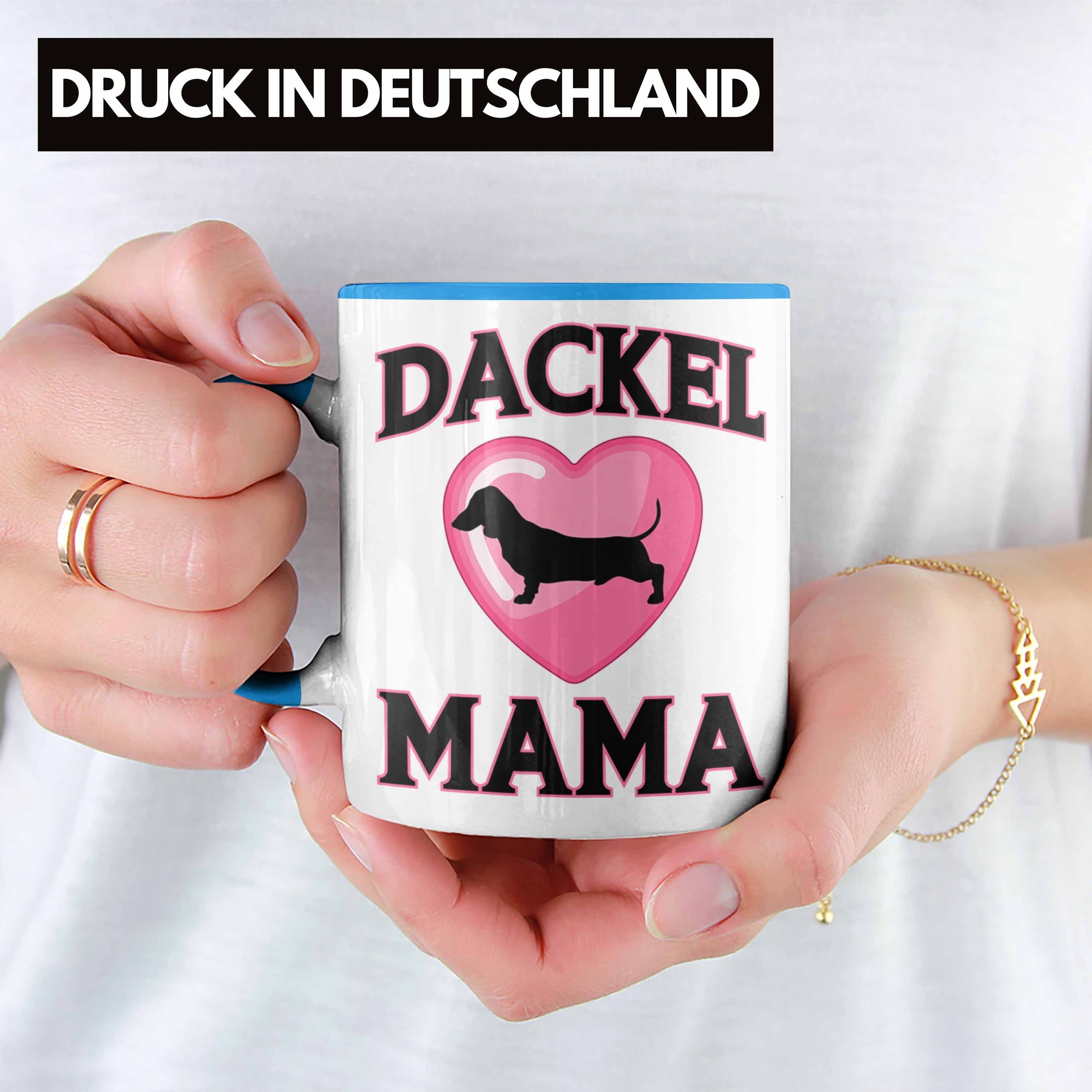 Blau Frauen Trendation Tasse Geschenk Dackel-Besitzerin Mama Trendation - Tasse Dackel