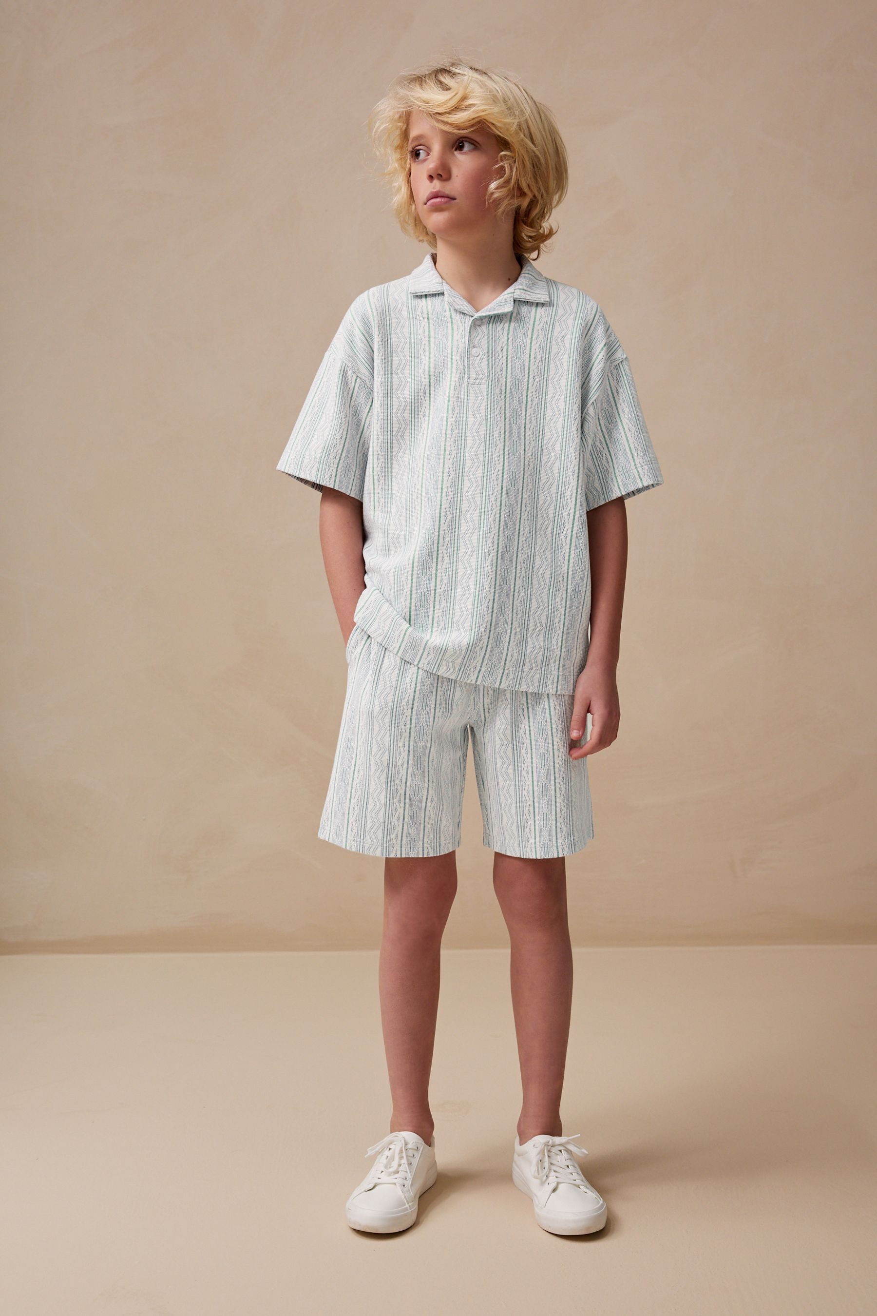 Next Shirt & Shorts Polo-Shirt mit Kragen und Shorts im Set (2-tlg)