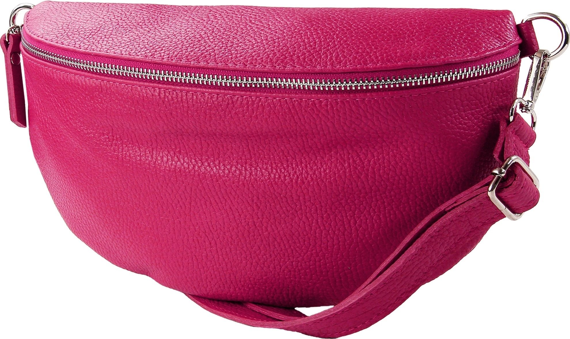 Toscanto Gürteltasche Toscanto Damen Gürteltasche Leder Tasche (Gürteltasche), Damen Gürteltasche Leder, pink ca. 29cm x ca. 19cm