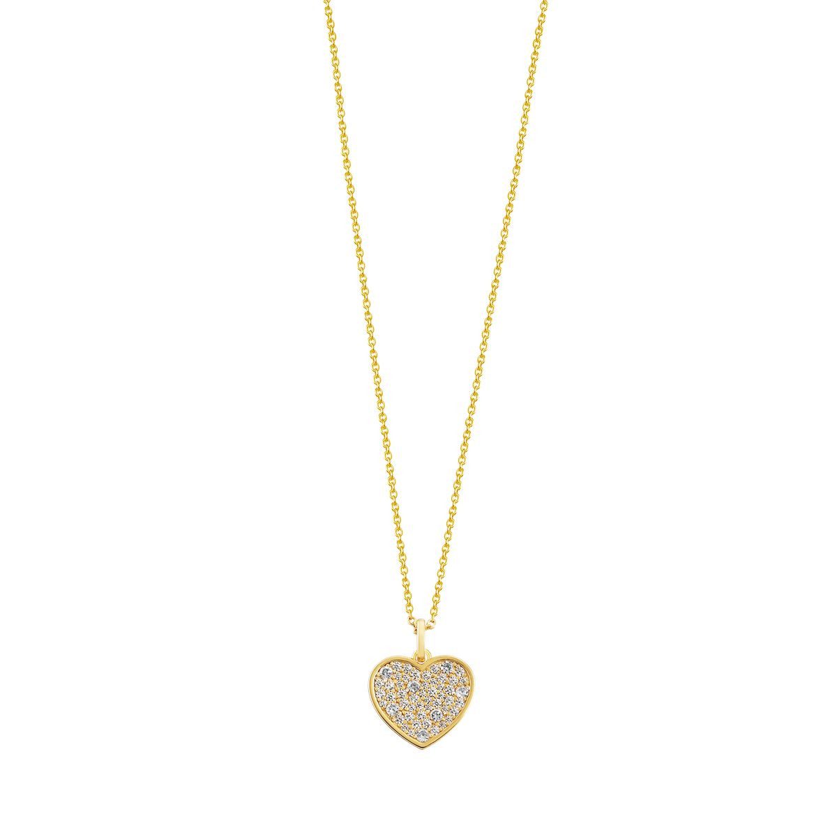 XENOX Kette mit Einhänger Xenox XS3604G Kette mit Anhänger Damen Love Story Herz Vergoldet 45 c