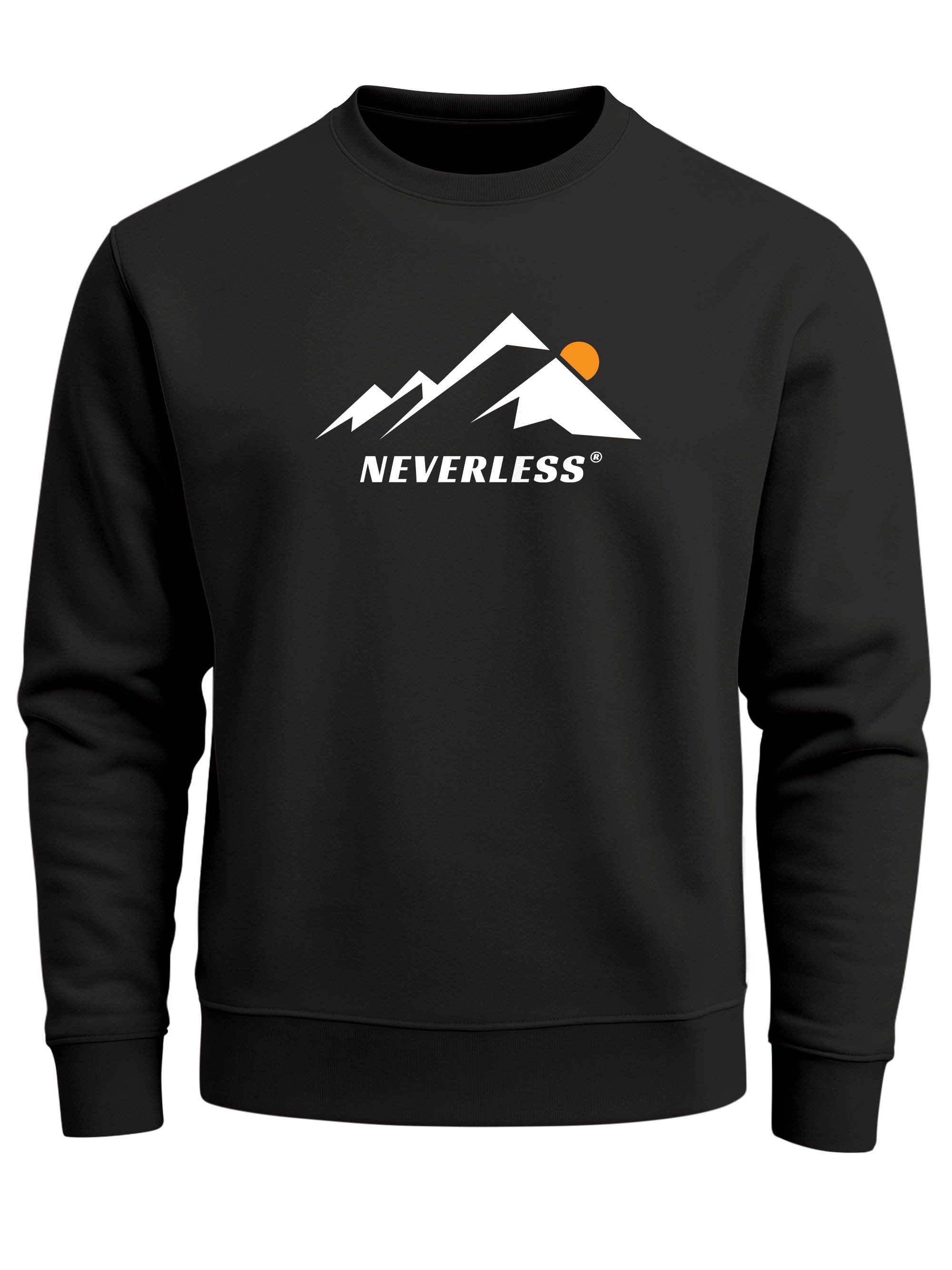 Sweatshirt Sweatshirt Herren Grafik Print Berge Frontprint Pullover mit