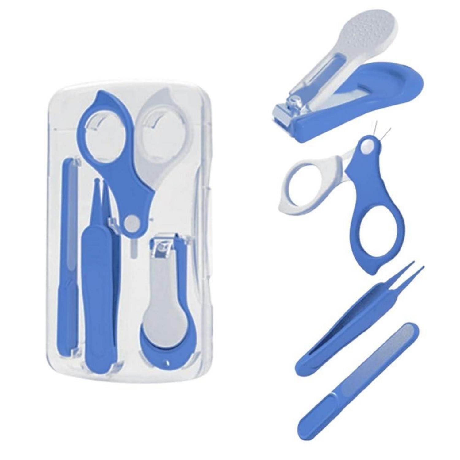 LuxusKollektion Nagelknipser-Set Baby Nagelpflege-Set 4 Teile Hellblau