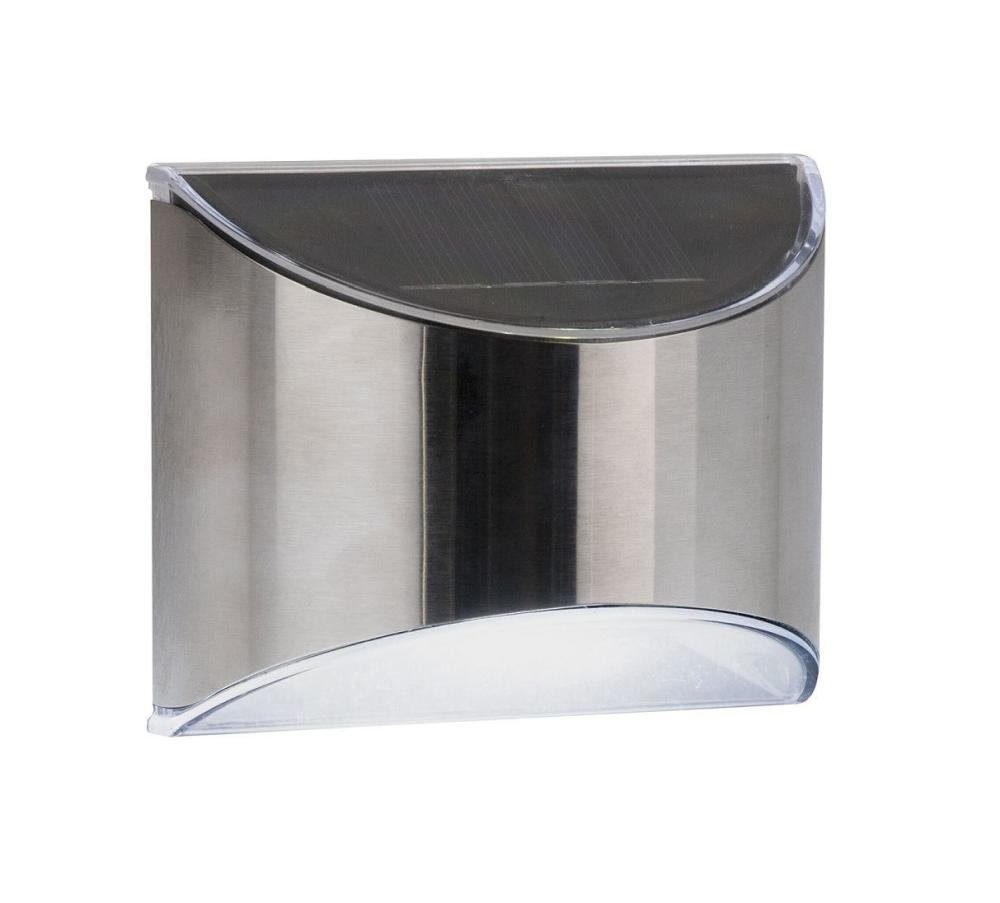 FHS LED Außen-Wandleuchte 35288 4er Set Edelstahl Solar Wandleuchte