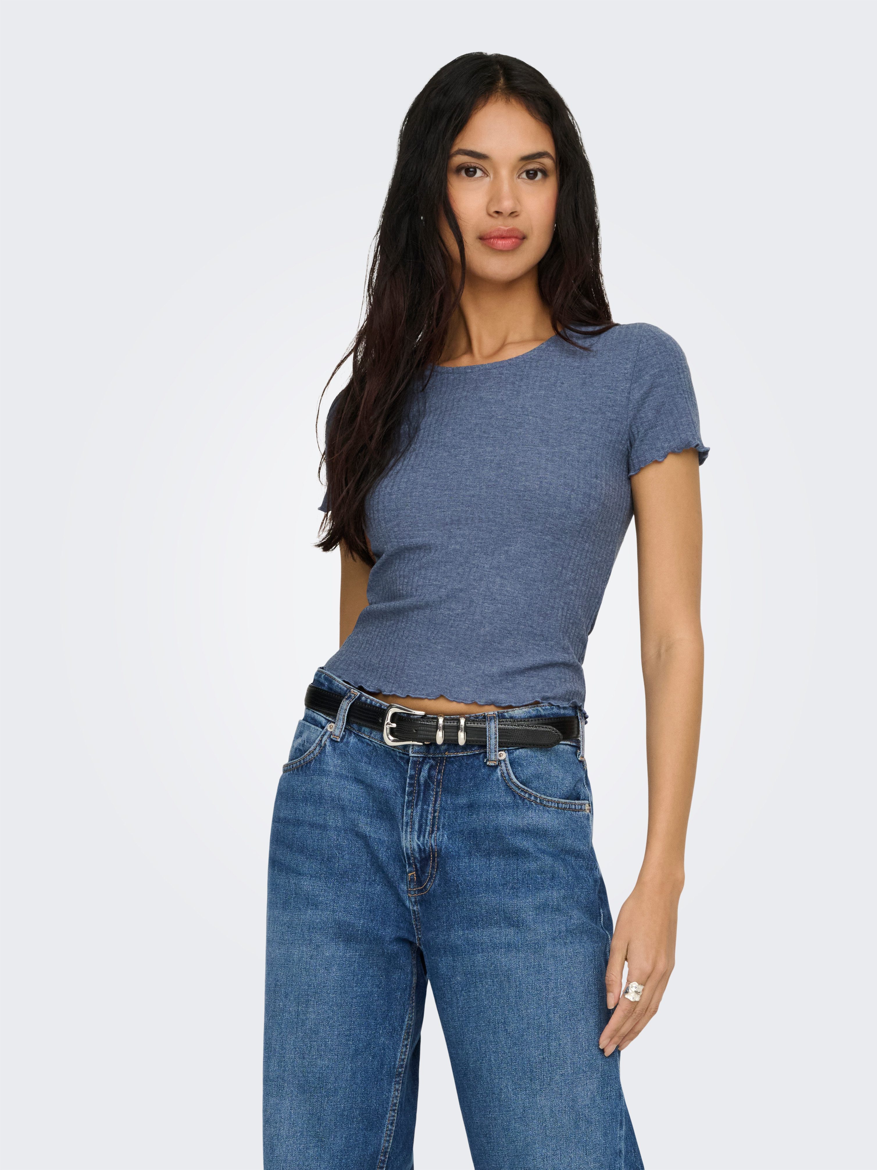 ONLY Rundhalsshirt ONLEMMA S/S SHORT TOP NOOS JRS Rundhals, modisch, regula günstig online kaufen