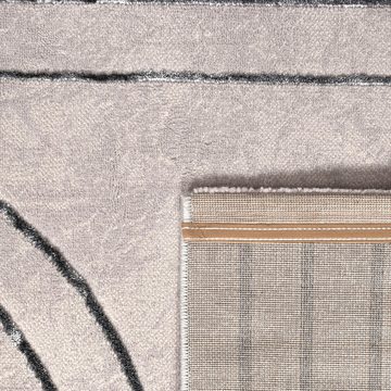 Teppich Tuana 215, Paco Home, rechteckig, Höhe: 15 mm, Kurzflor, Regenbogen, Hoch-Tief Struktur, Scandi-Look
