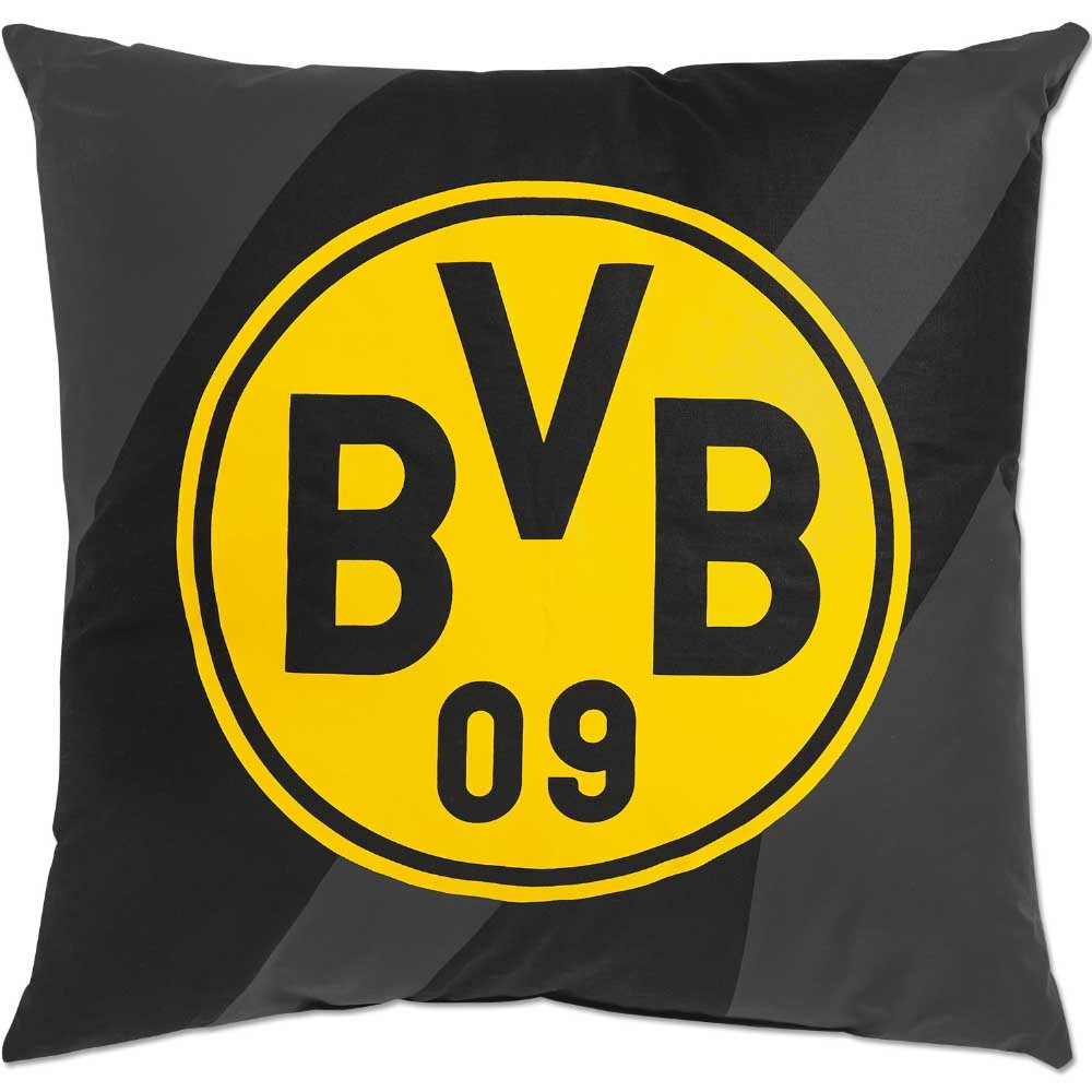 Dekokissen BVB Kissen Logo grau / schwarz