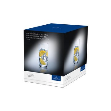 Villeroy & Boch Gläser-Set NewMoon Longdrinkgläser-Set, 370 ml, 4-teilig, Glas