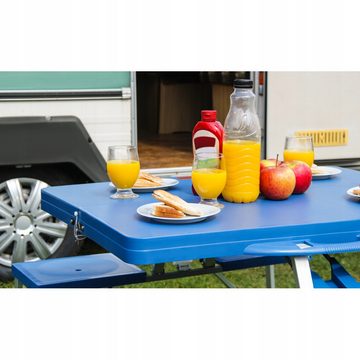 Redfink Campingtisch Camping-Tisch Set Tisch mit 4 Sitzplätzen klappbar Aluminium