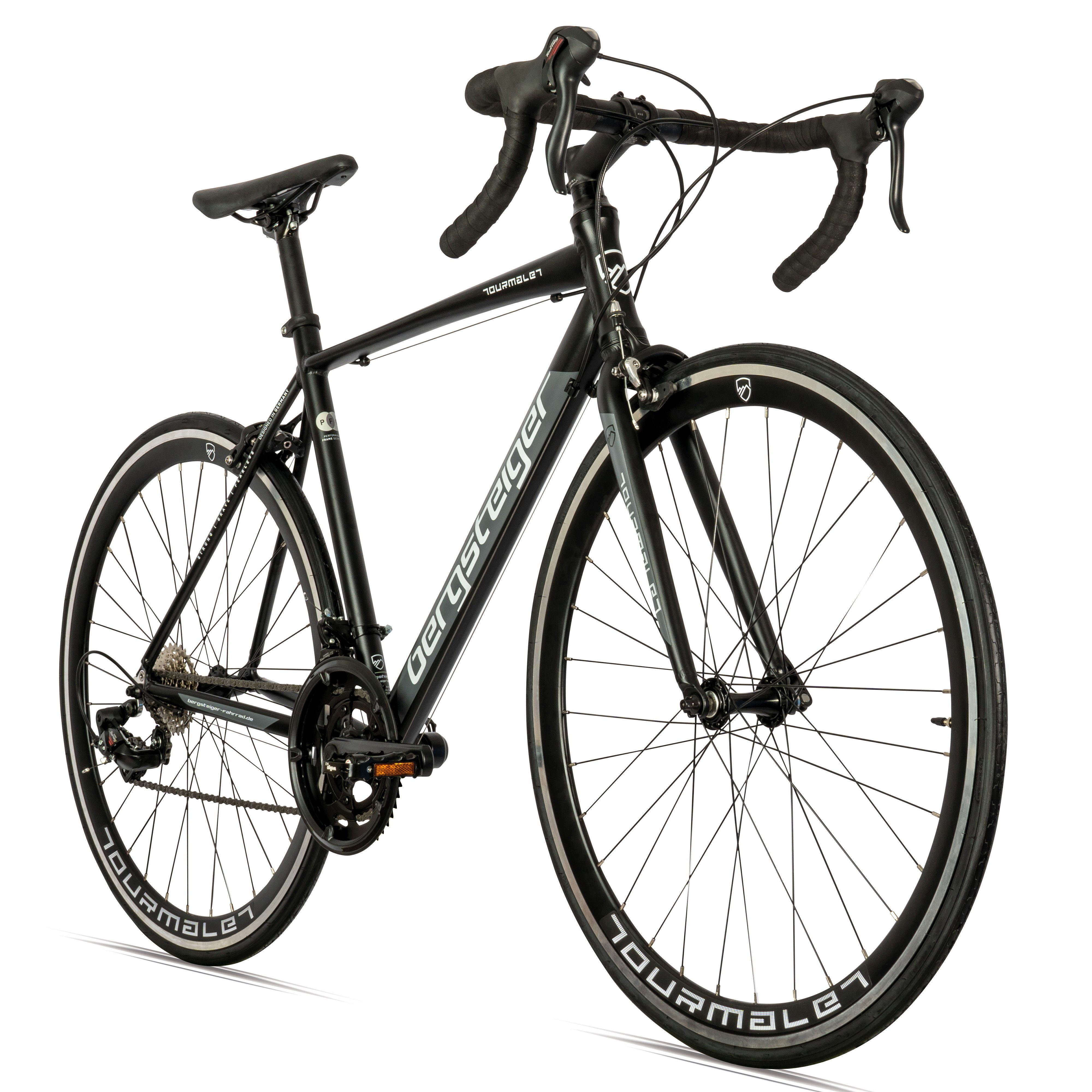 bergsteiger Rennrad Tourmalet 28 Zoll, Alu Gravelbike 14 Gang-Schaltung, Damen, Herren, 14 Gang, Kettenschaltung, Felgenbremse, Gewicht nur 11 kg