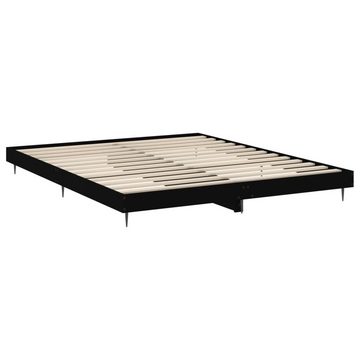 furnicato Bett Bettgestell Schwarz 160x200 cm Holzwerkstoff