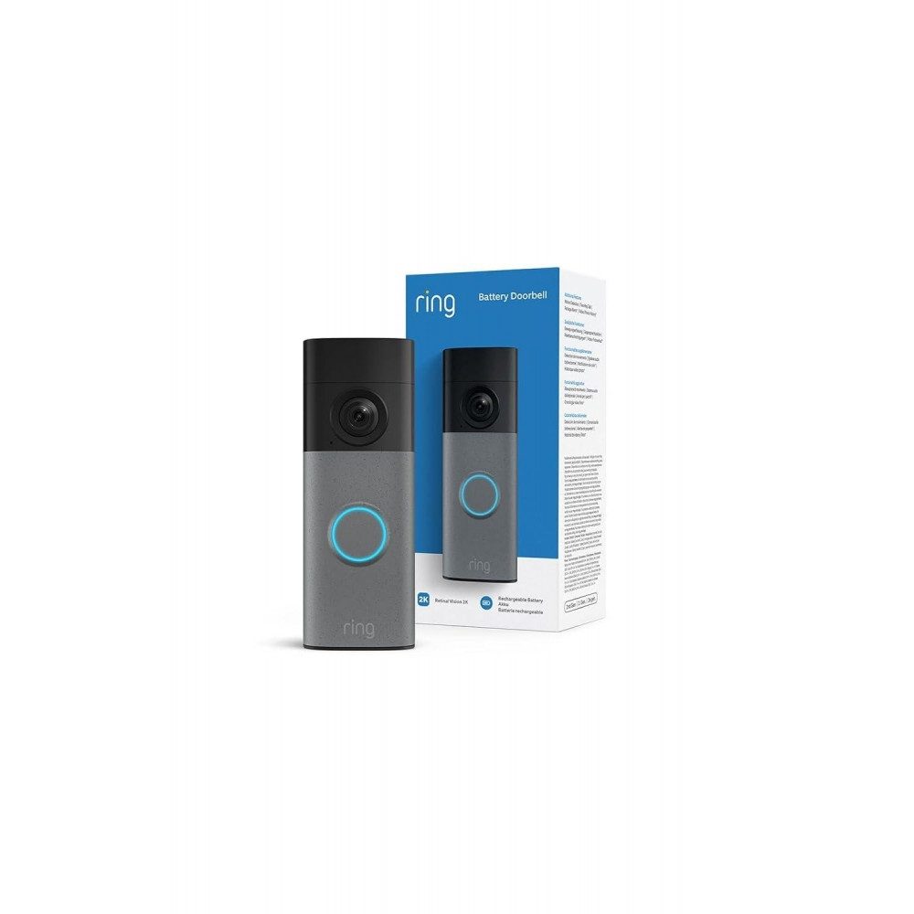 Ring Gegensprechanlage B0FHJ91JY5 Battery Video Doorbell 2 Türklingel 2K Speckled Gray