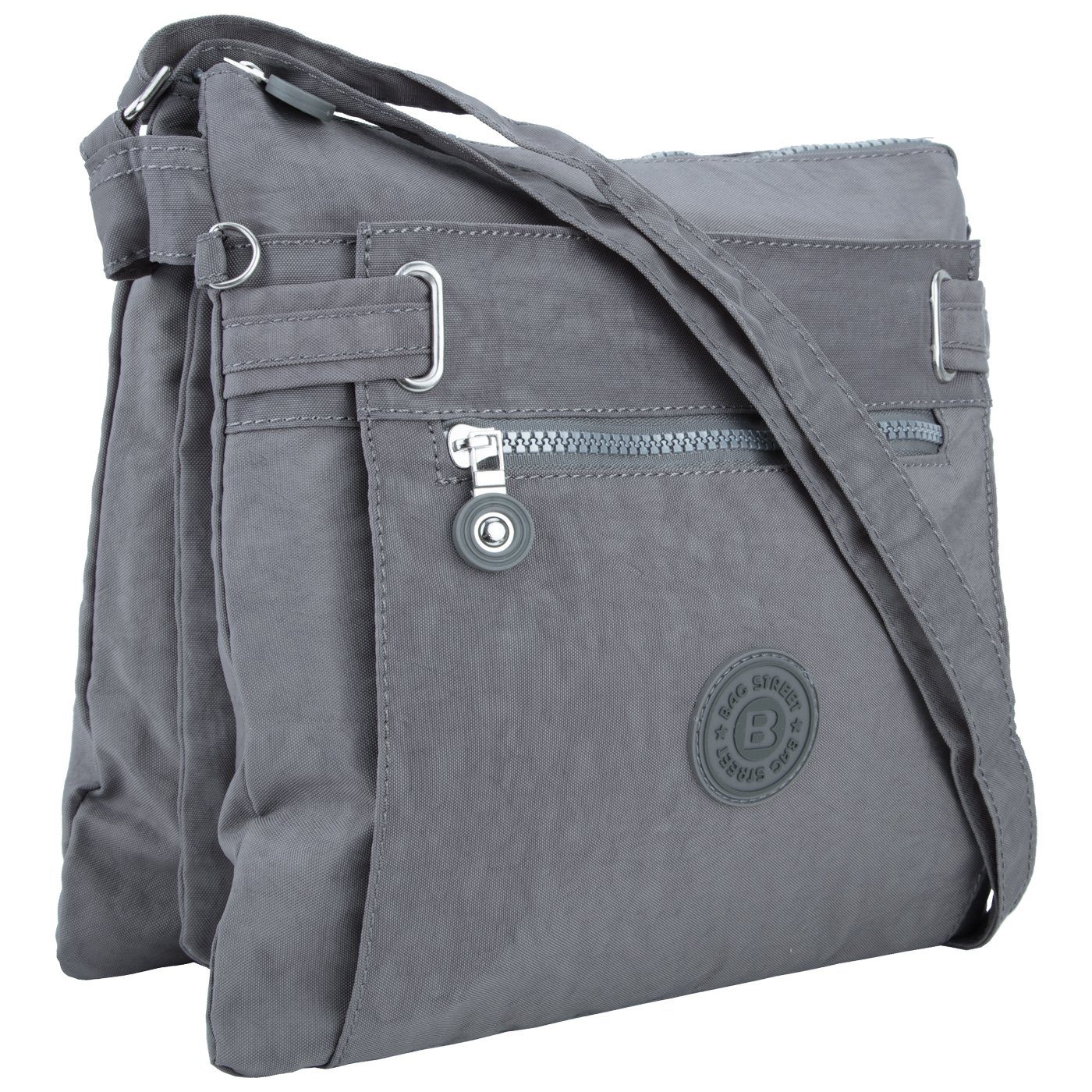 compagno Henkeltasche, Sportive Umhänge-Tasche 3-Fächer mit viel Stauraum Reise Kuriertasche