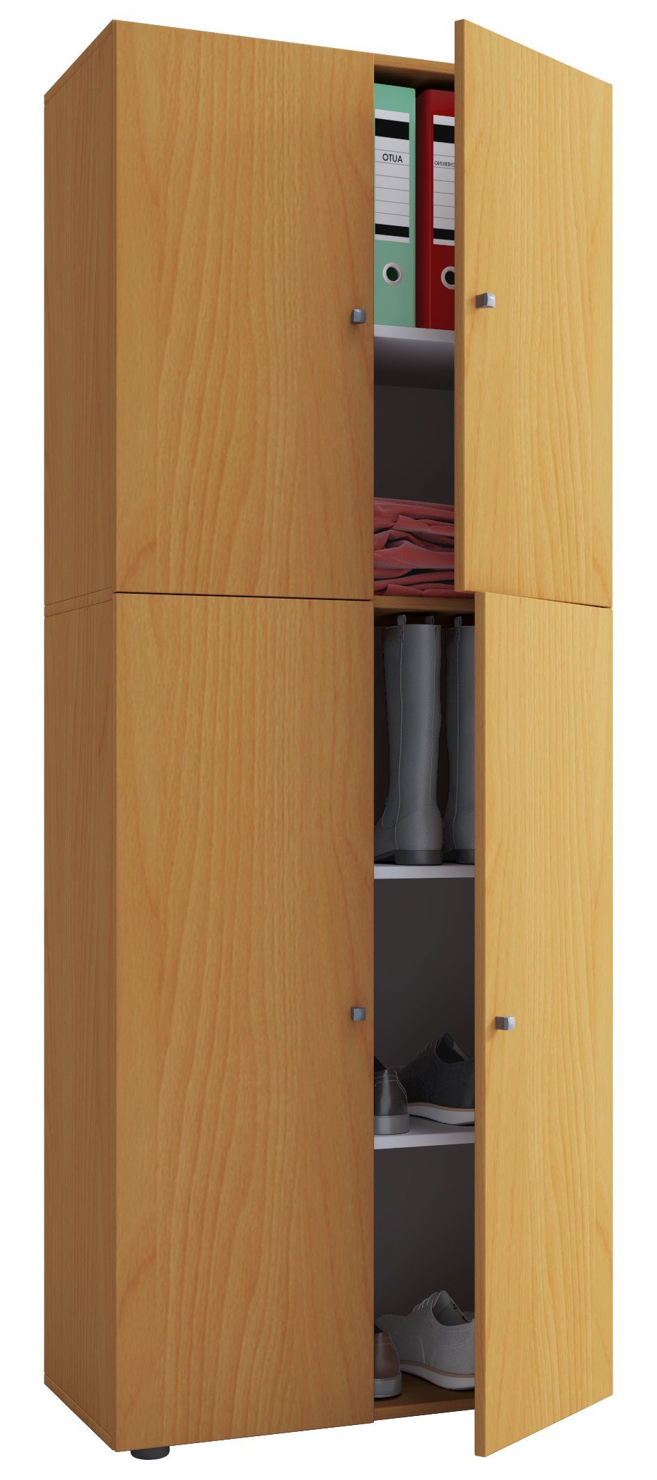 VCM Kleiderschrank Kleiderschrank Jugendschrank Lona Drehtüren