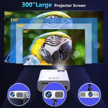 Hojocojo Beamer (9800 lm, 12000:1, 1920 x 1080 px, Unterstützung 4K Video, LED Heimkino Video Beamer 350 '' Display)