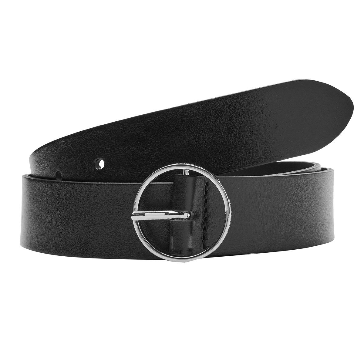 s.Oliver Ledergürtel Damen Leder Gürtel Belt Frauen Ledergürtel schwarz 2103456-9999