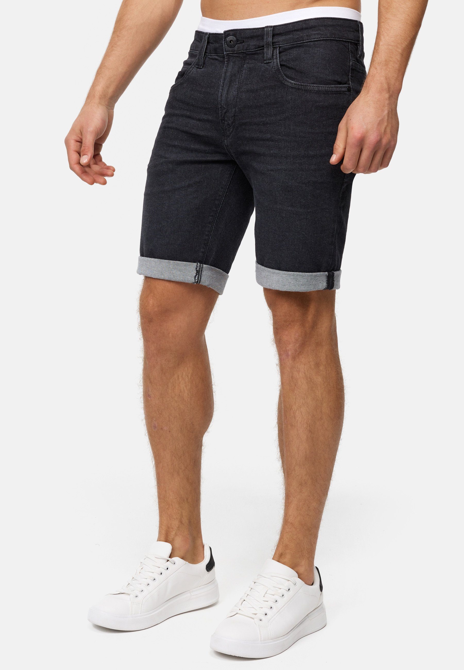 Indicode Jeansshorts Herren INDanny Jeans Shorts Herrenshorts aus elastischer Baumwoll-Qualität