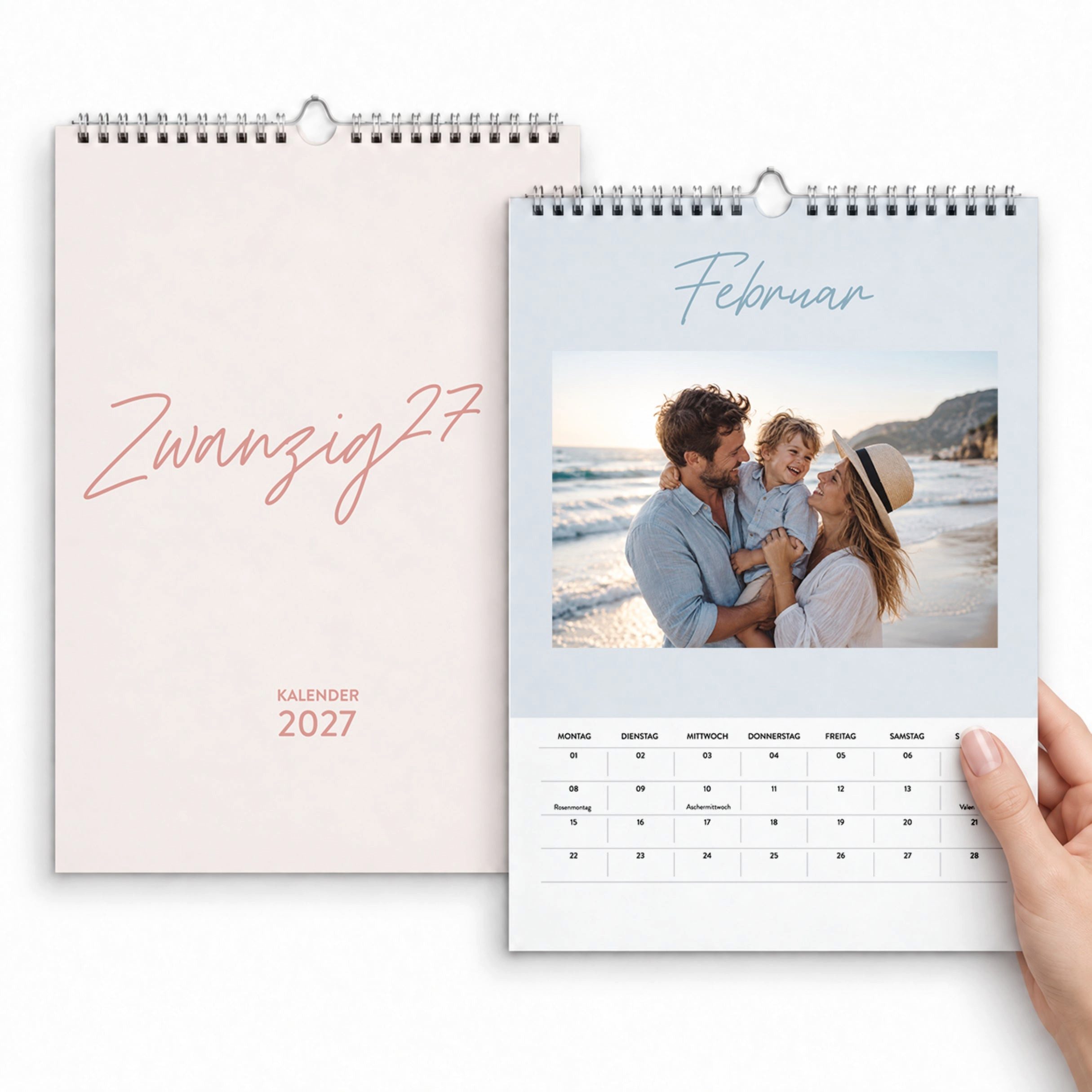 heaven+paper Familienkalender Fotokalender DIN A4 COZY 2027, Wandkalender, Hergestellt in Deutschland