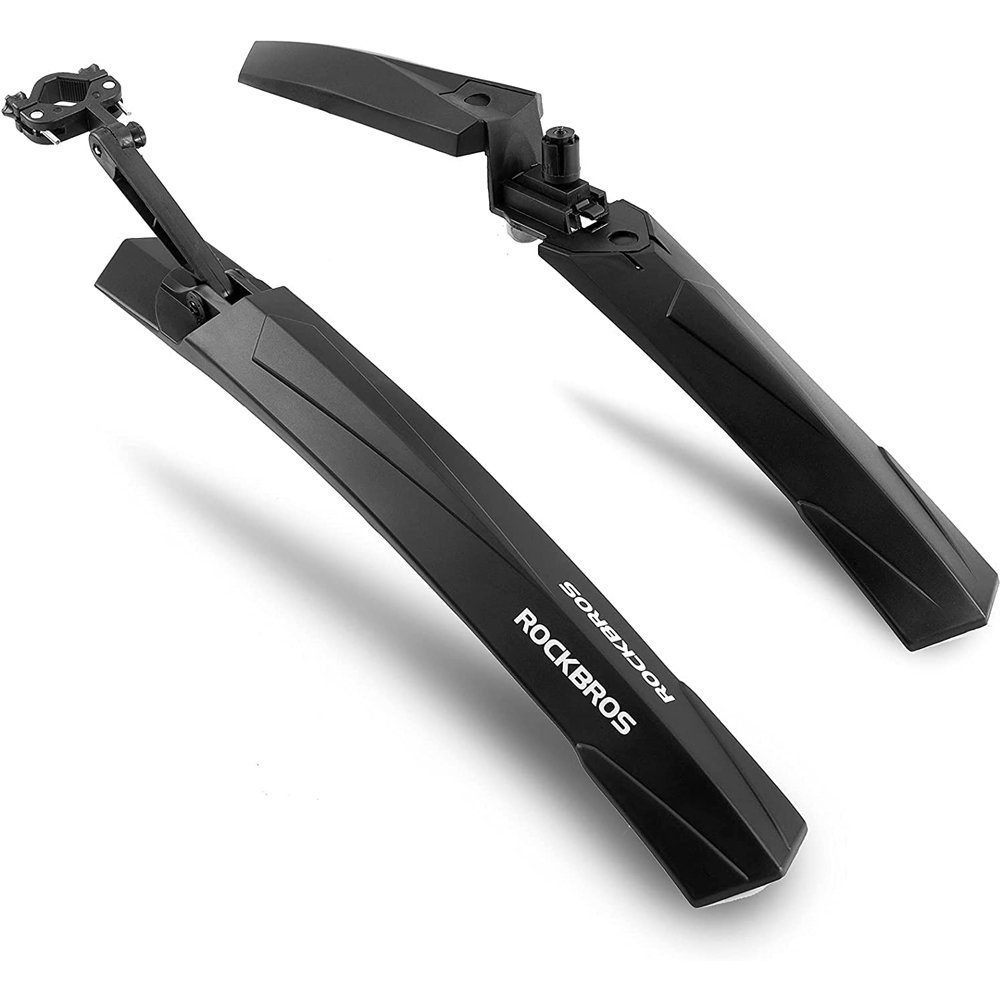 ROCKBROS Schutzblech Schutzblech Set Spritzschutz MTB (Geeignet für 26 Zoll, für Fahrräder, Mudguard, 2 St., Schwarz), Vorne und Hinten)
