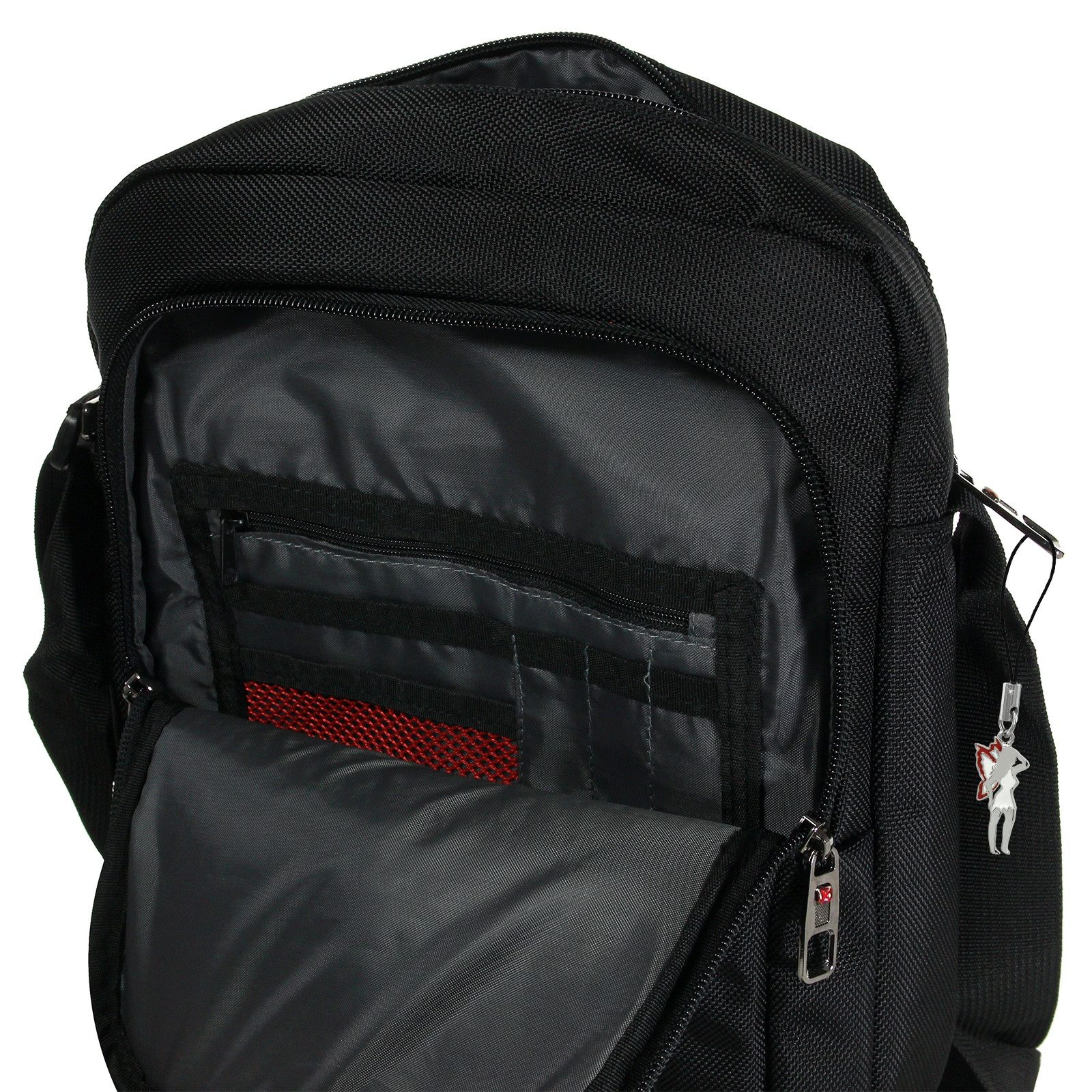 Travel N Meet Umhängetasche Travel N Meet Damen Herren Umhängetasche (Umhängetasche), Herren Umhängetasche, Messenger Bag Polyester, schwarz ca. 25cm