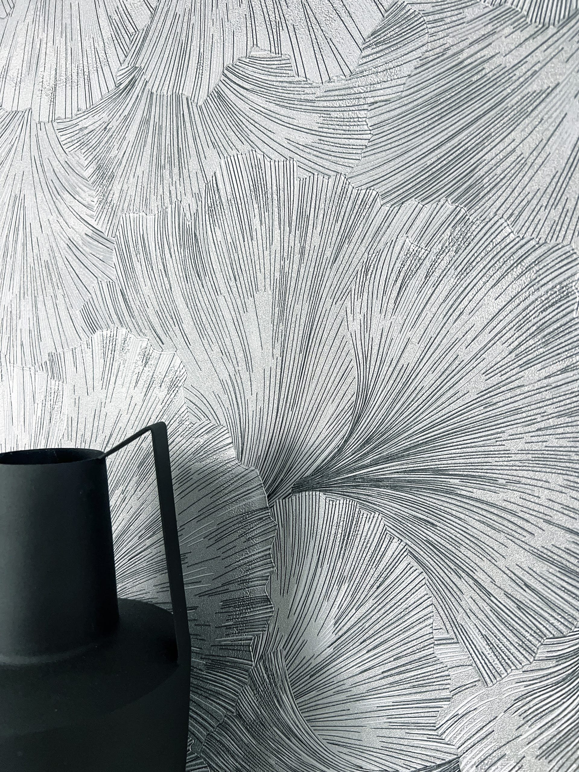 Newroom Vliestapete, Silber Tapete Modern Dschungel günstig online kaufen