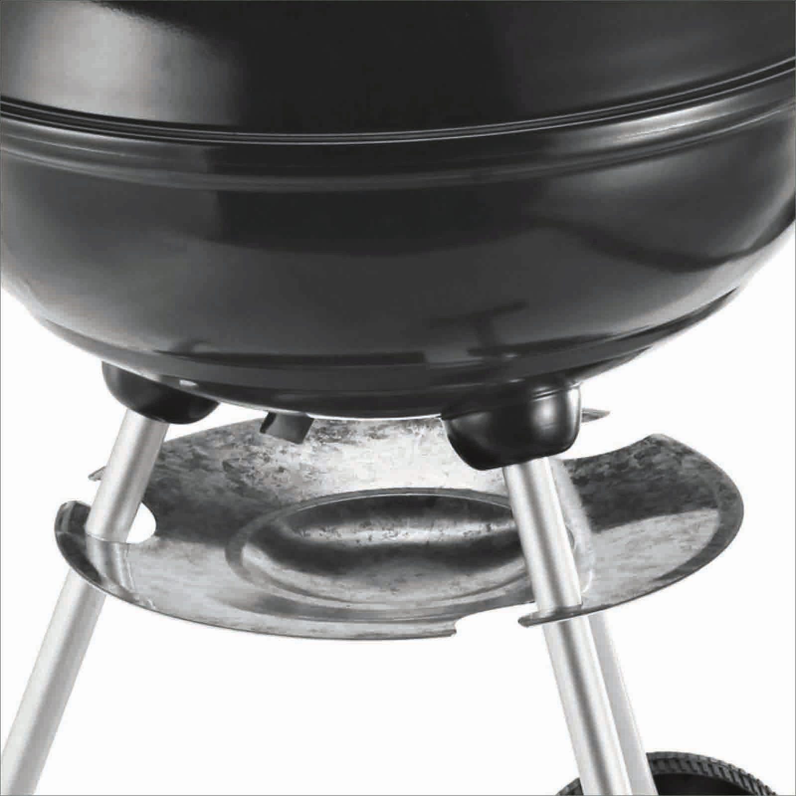 LANDMANN Holzkohlegrill BBQ Kugelgrill Holzkohle Rundgrill Grill Standgrill, Ø 37 cm mit Deckel