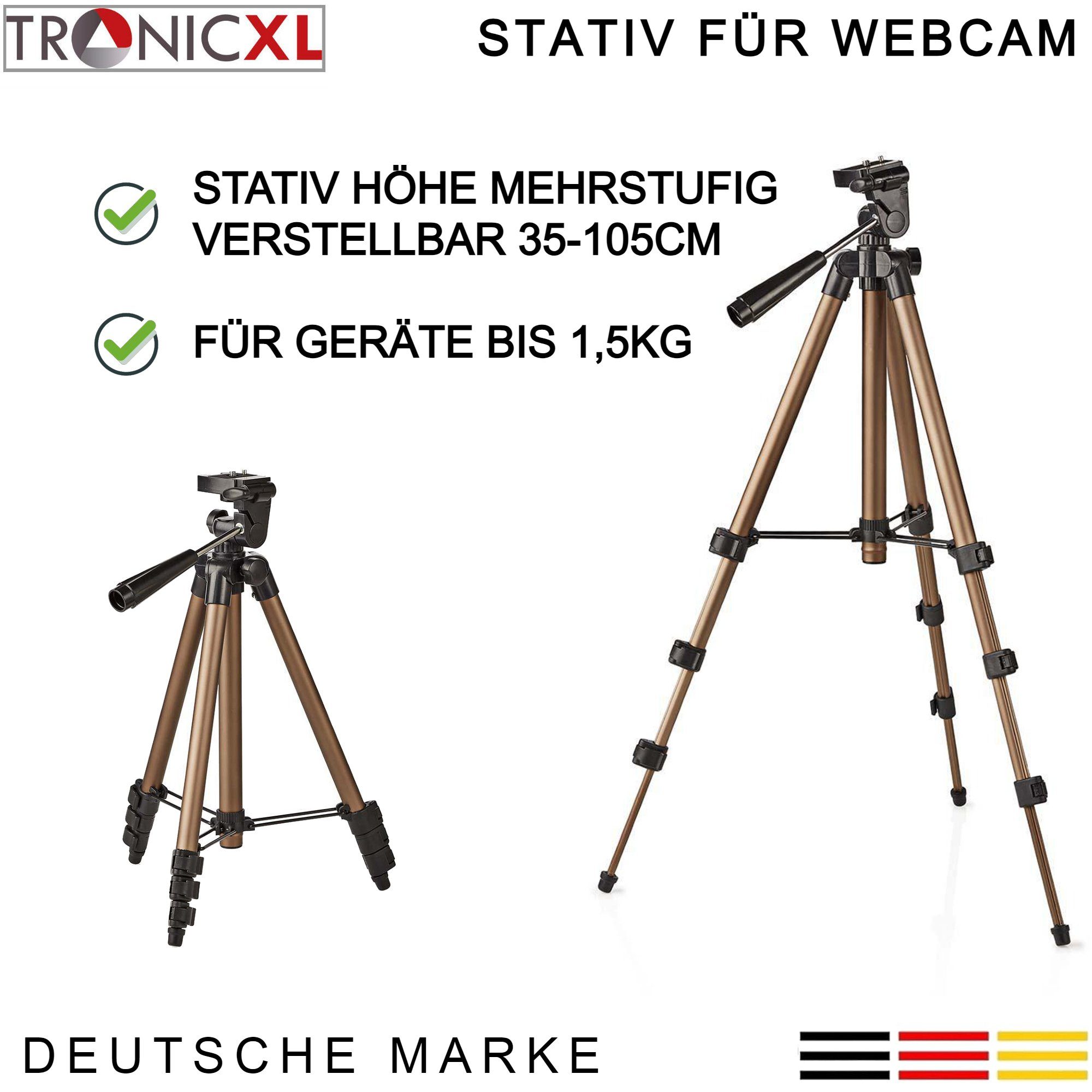 Kamerastativ Stativ Brio Webcam Tripod C922 C922x C930e C925e für C920 TronicXL 4K Logitech