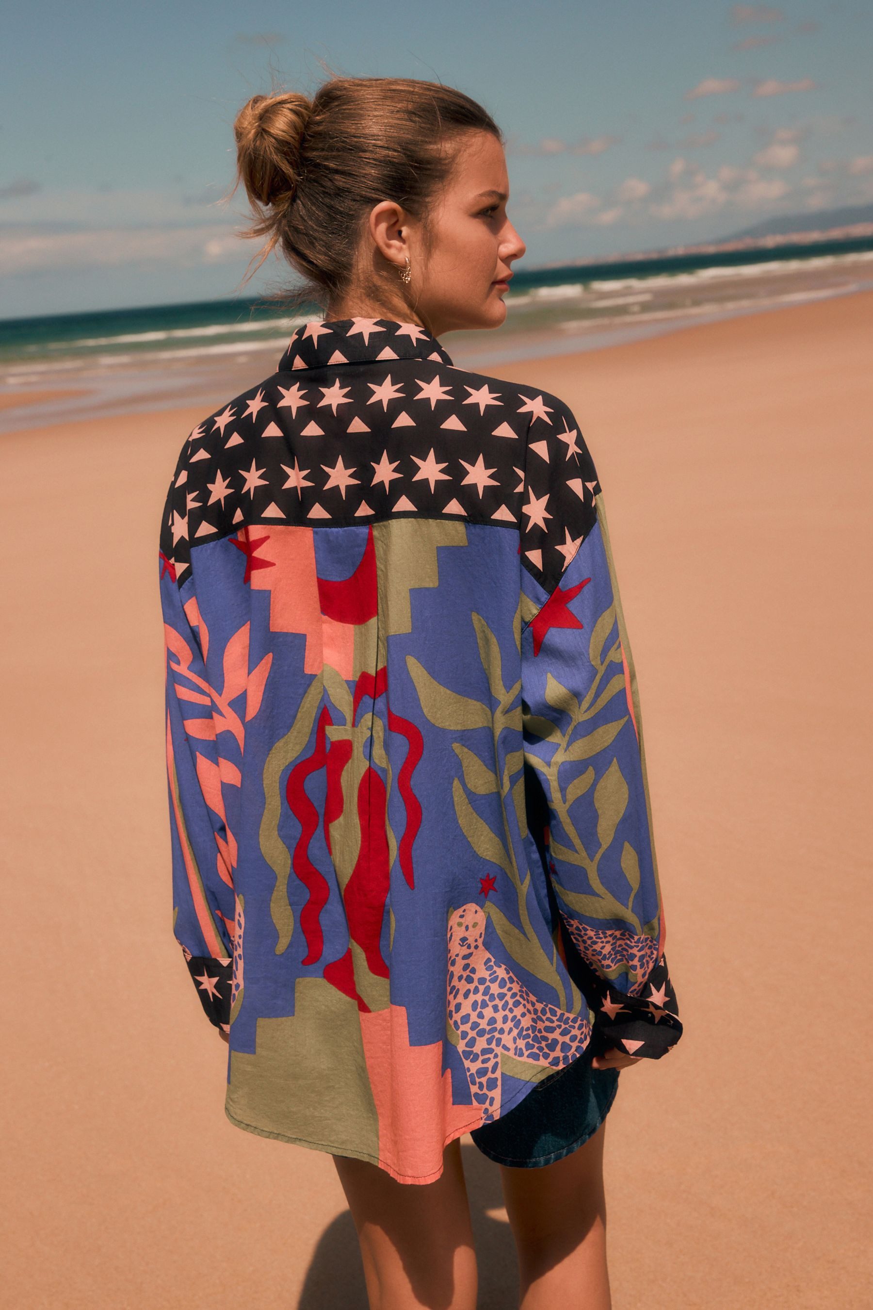 Next Langarmhemd Leichte Strandbluse aus 100 % Baumwolle (1-tlg) günstig online kaufen