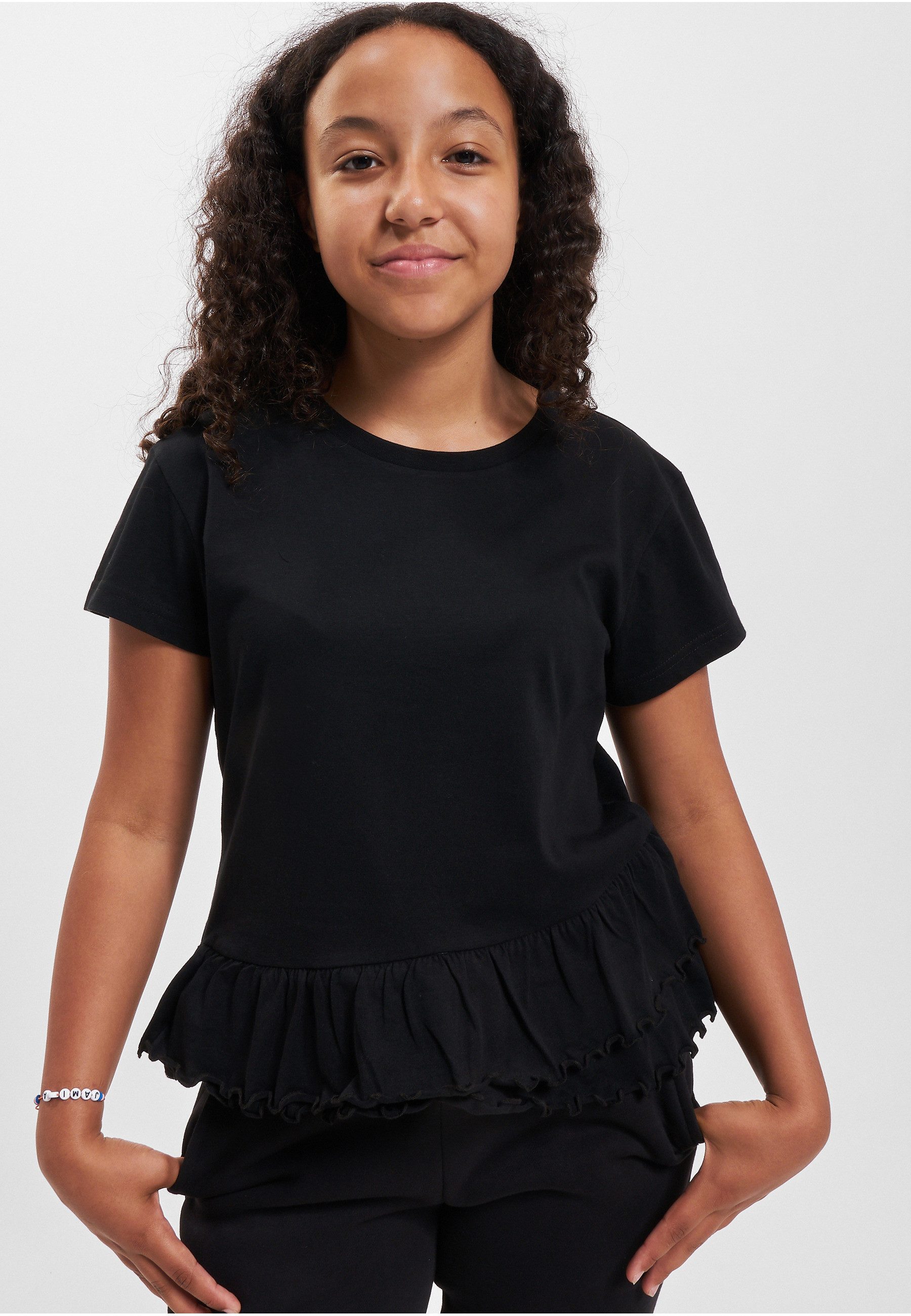 URBAN CLASSICS T-Shirt Urban Classics Damen Girls Organic Volant Tee (1-tlg)