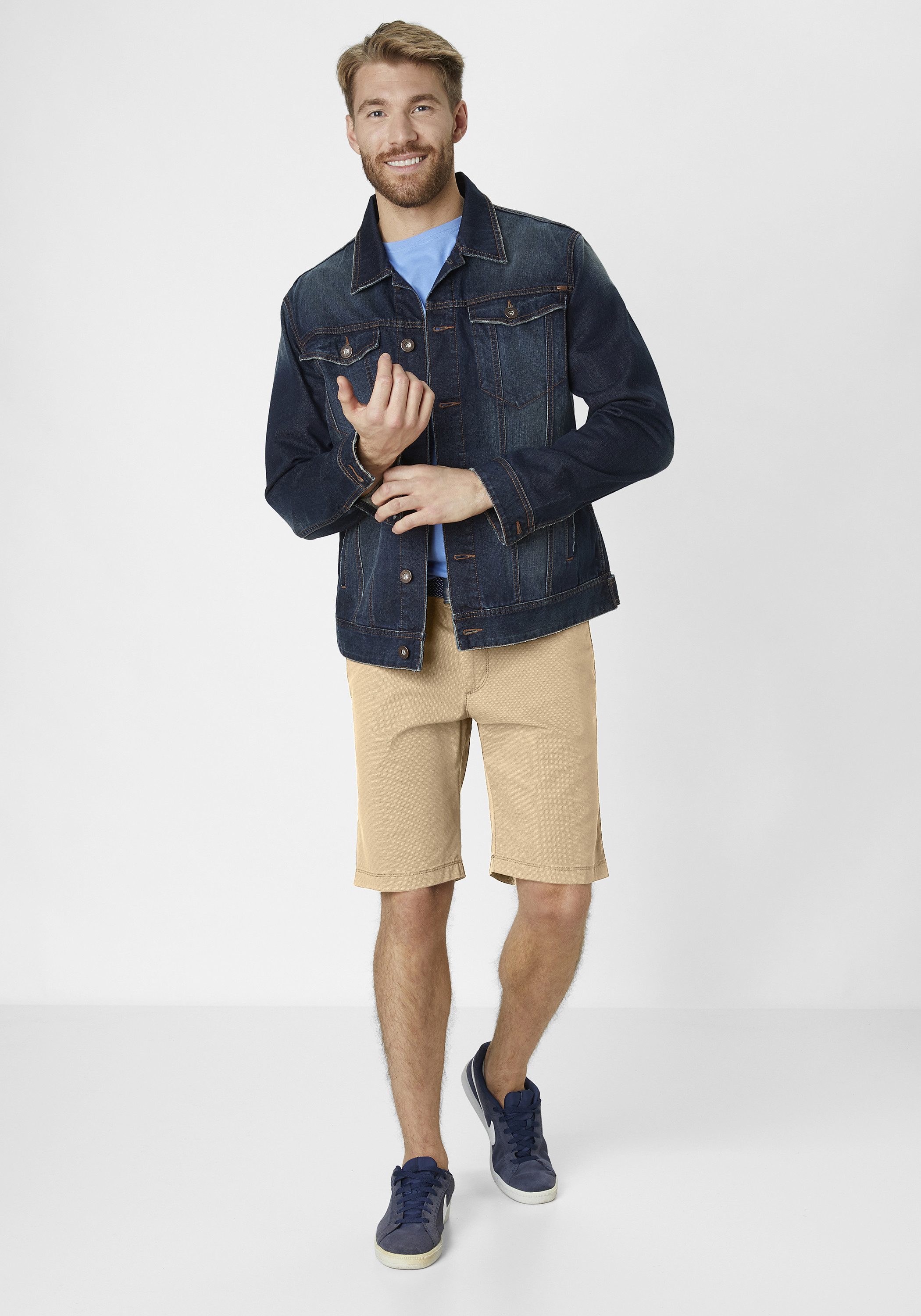 Redpoint Chinoshorts Surrey Chinoshorts mit Stretch und dezentem Printmuster
