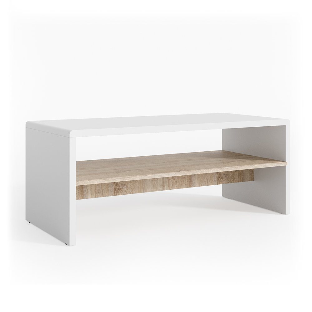 Vicco Couchtisch, Weiß/Sonoma/Sonoma, 99.6 x 39.8 günstig online kaufen