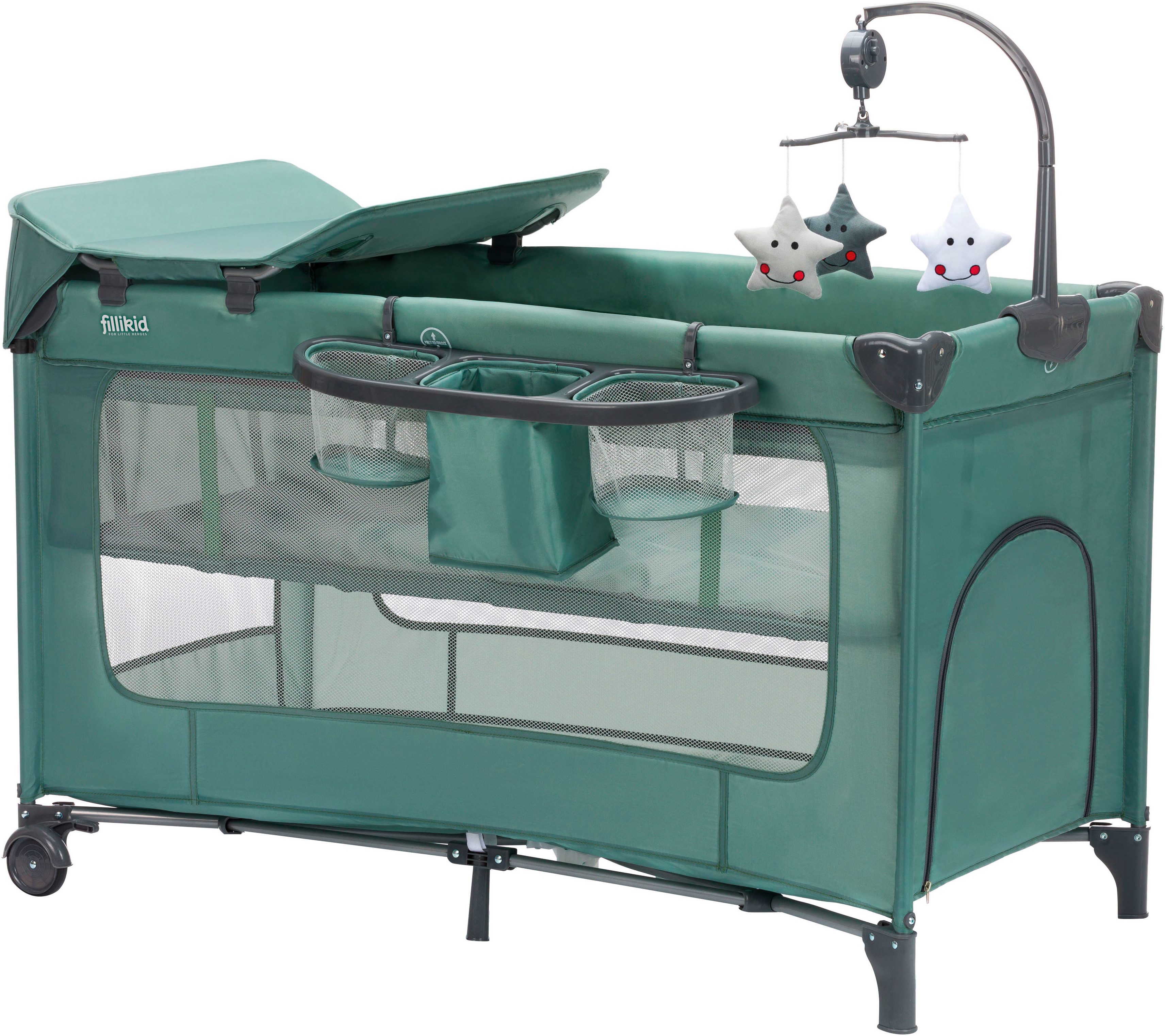 Fillikid Baby-Reisebett Capri, mit 2 Rollen, Inkl. Transporttasche günstig online kaufen