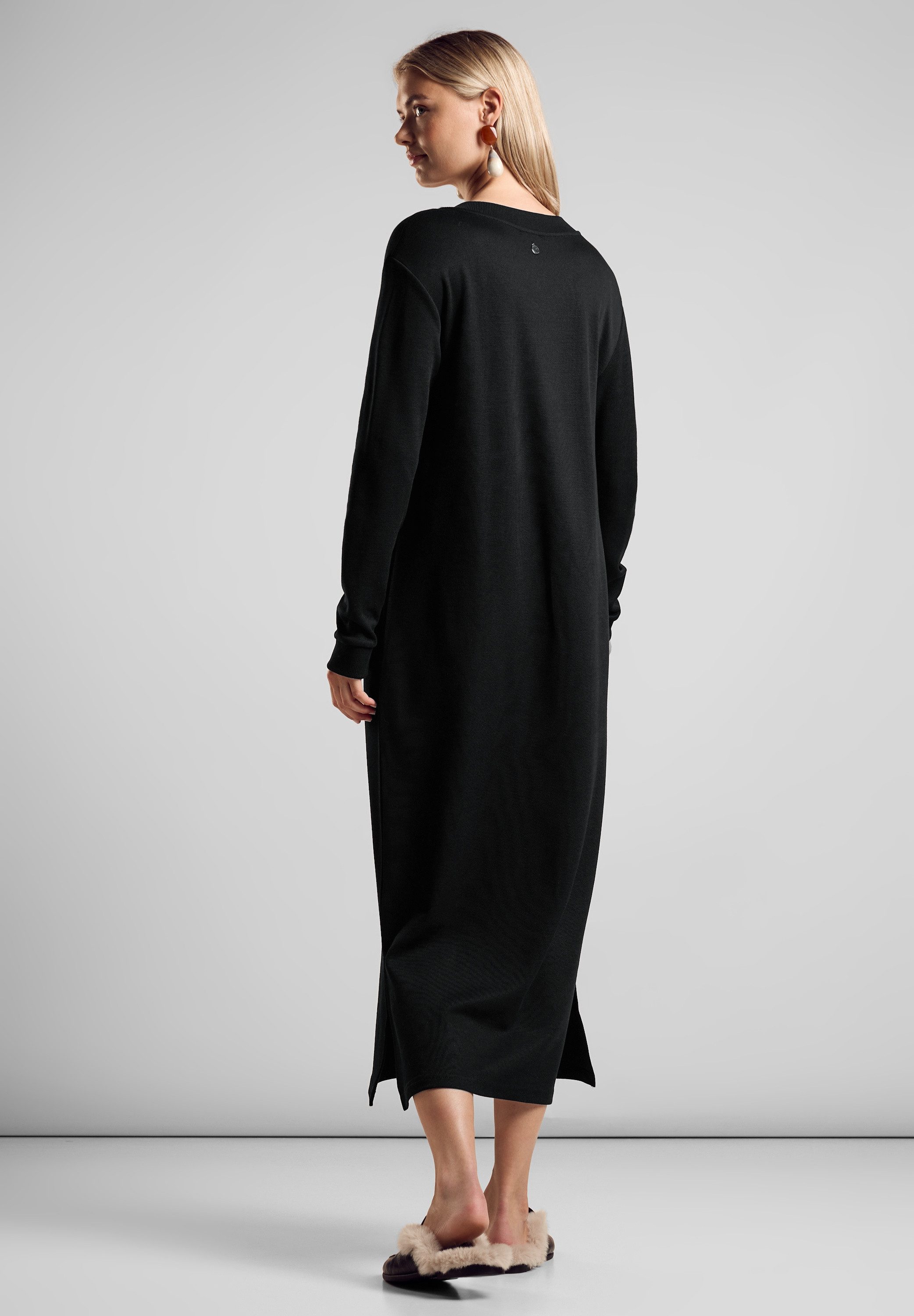 STREET ONE Midikleid in Unifarbe günstig online kaufen