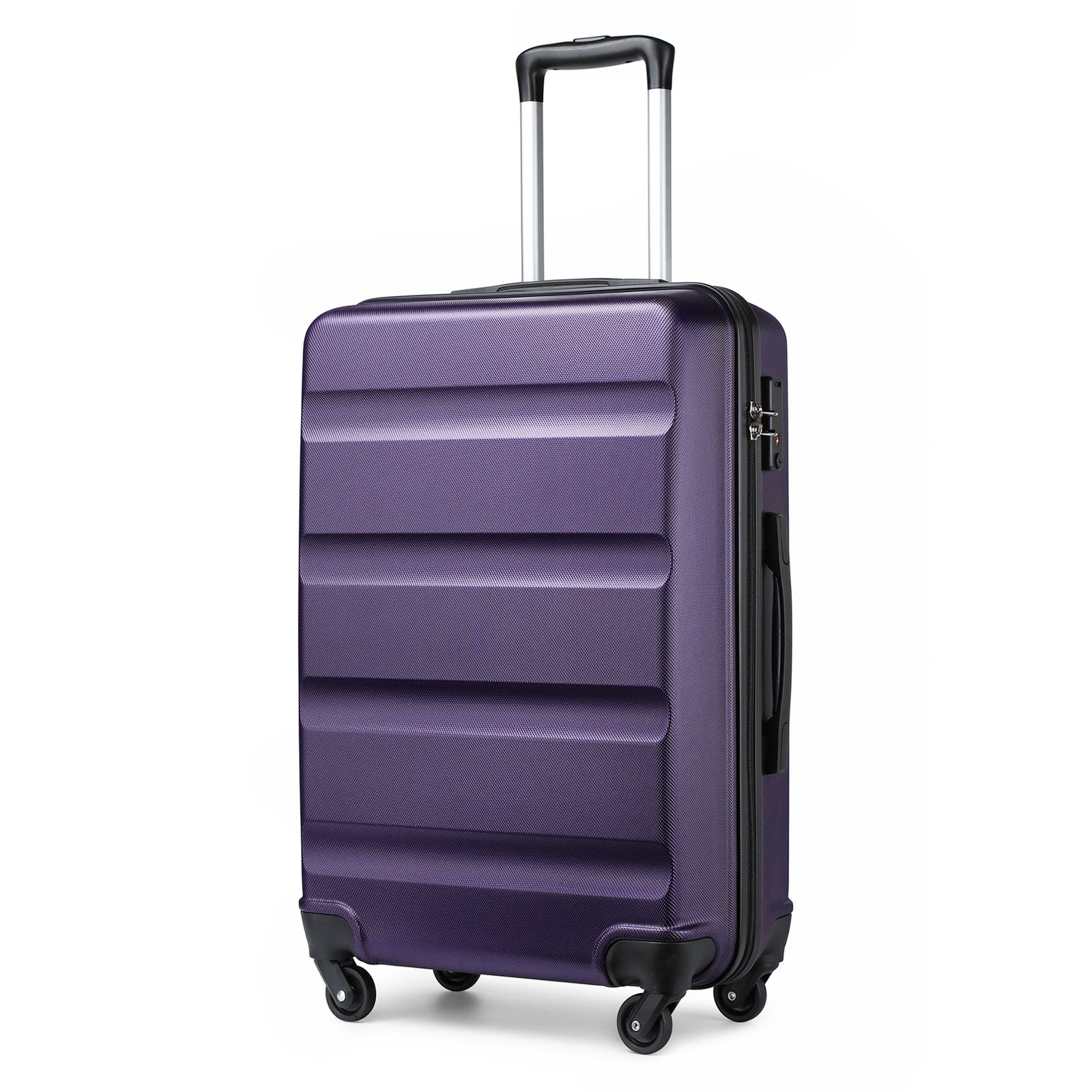 KONO Hartschalen-Trolley Handgepäck Leicht Hartschalenkoffer aus ABS Reisekoffer mit 4 Rollen