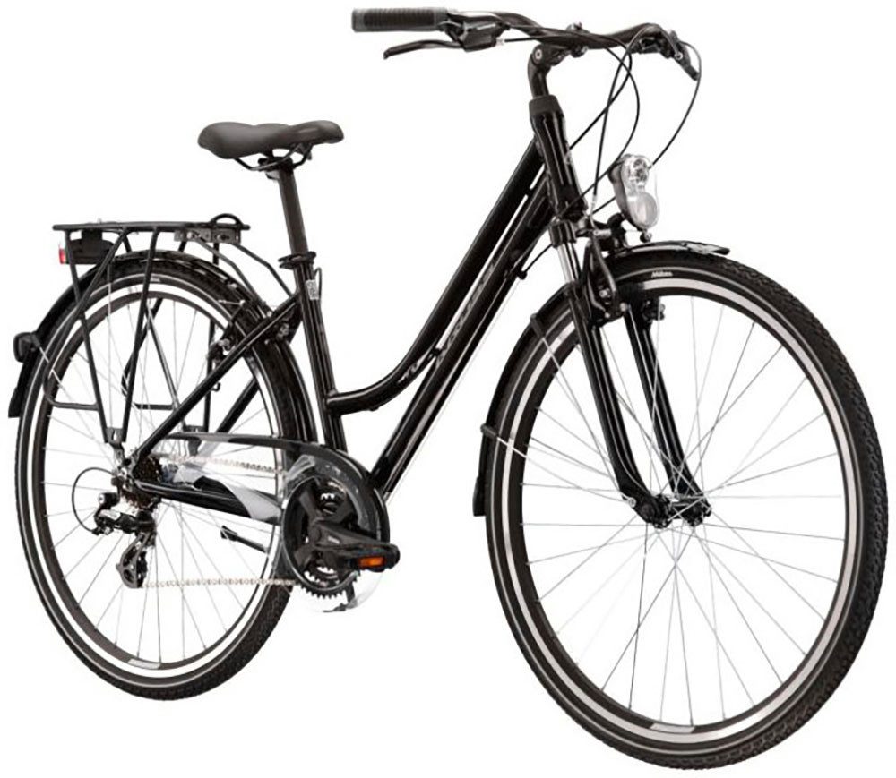 Kross Trekkingrad KROSS Trekkingrad Trans 1.0 28" schwarz, 21 Gang Shimano ALTUS M310 Schaltwerk, Kettenschaltung