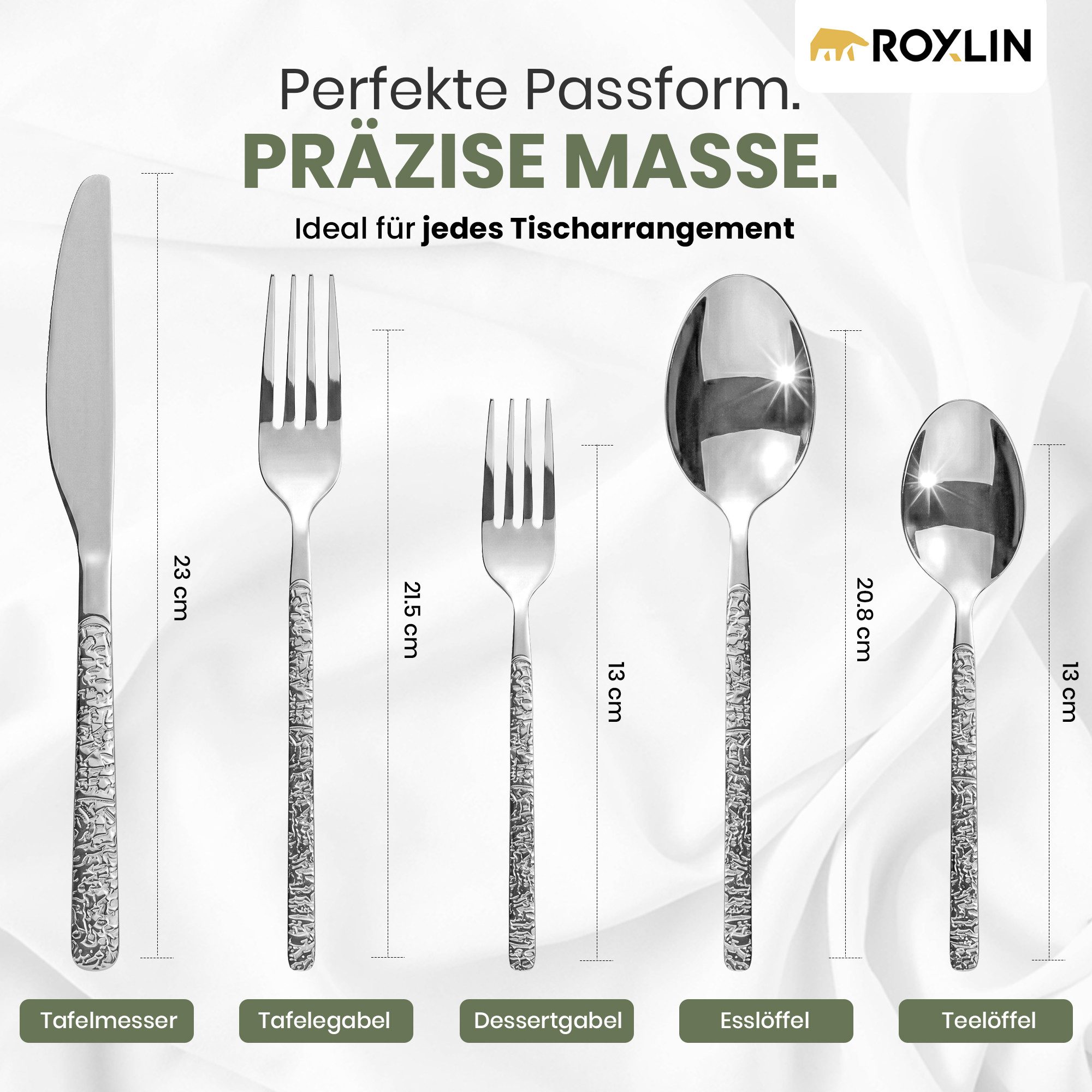 Roxlin Besteck-Set 30-teiliges Edelstahl-Besteckset modern & elegant 4 Farbe, 6 Personen, Edelstahl – Bild 4 von 5
