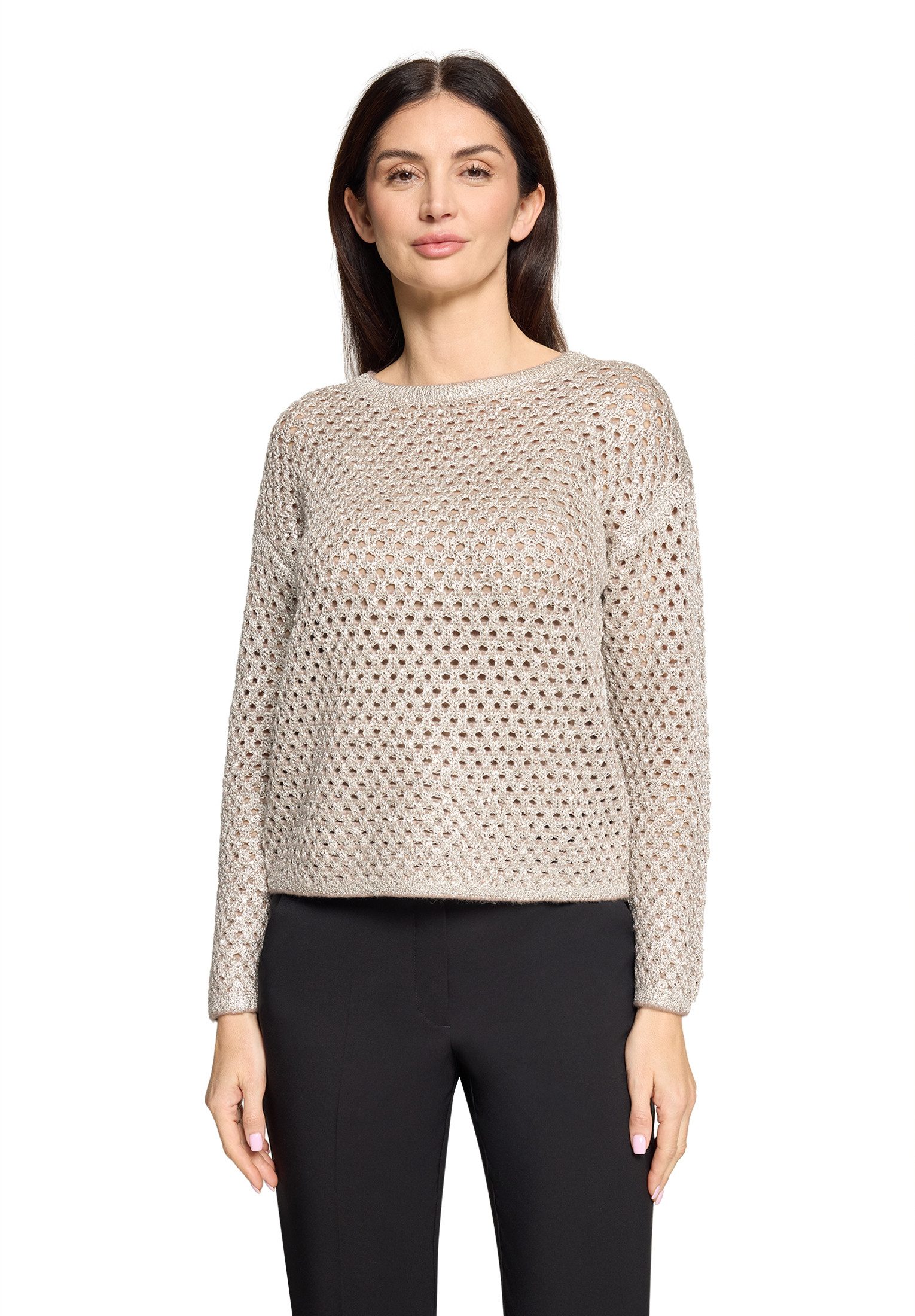 Betty Barclay Strickpullover Damen mit Lochmuster (1-tlg)