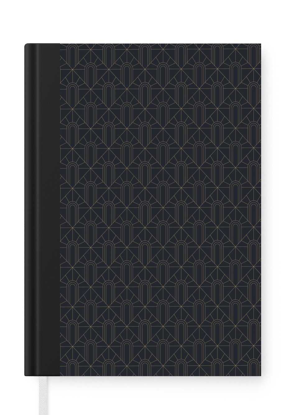 MuchoWow Notizbuch Geometrie - Art deco - Modernismus - Luxus, Journal, Merkzettel, Tagebuch, Notizheft, A5, 98 Seiten, Haushaltsbuch