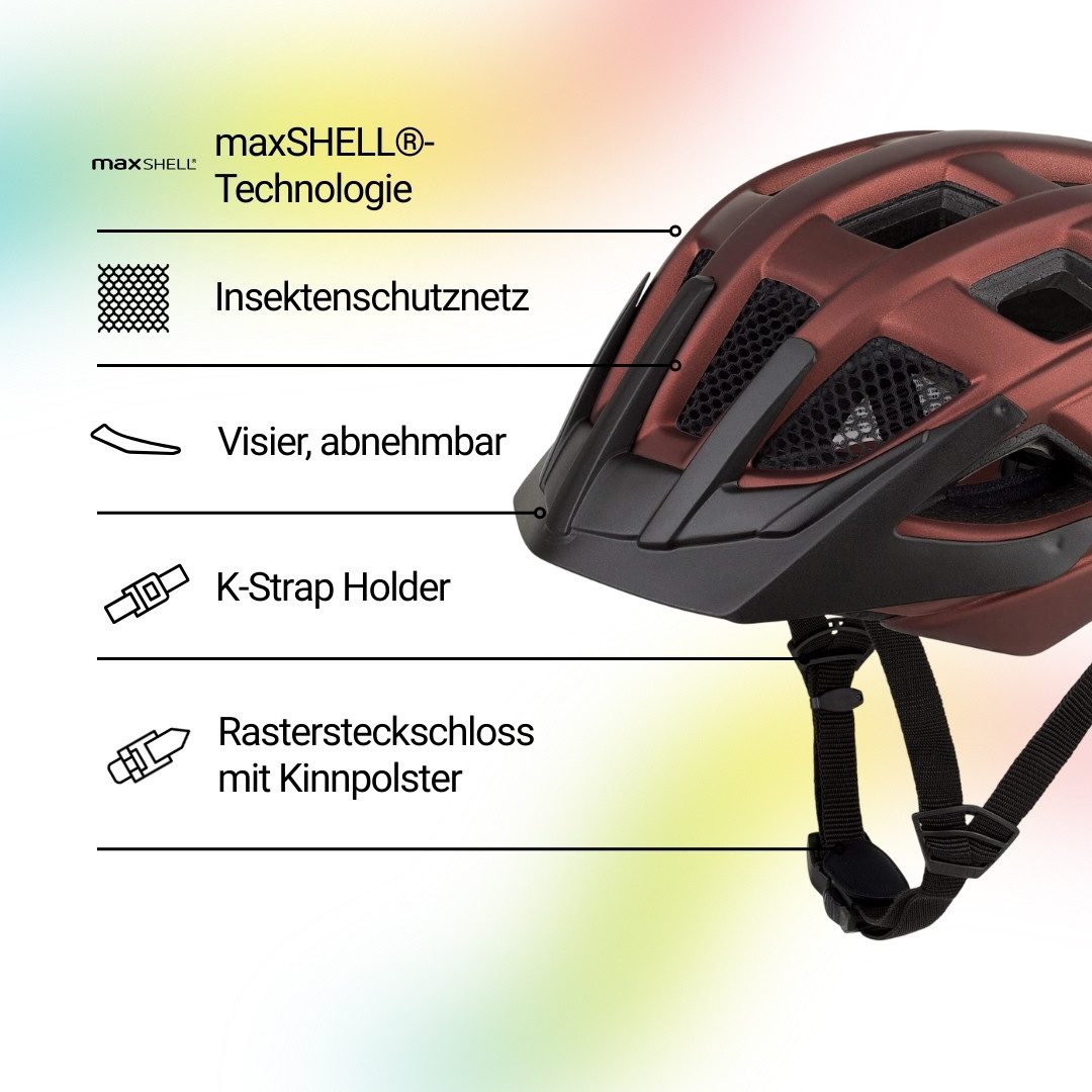 KED Fahrradhelm Kailu Jugend MTB Helm, Mit K-FIT Anpassungssystem Und Sicherer Gurtführung