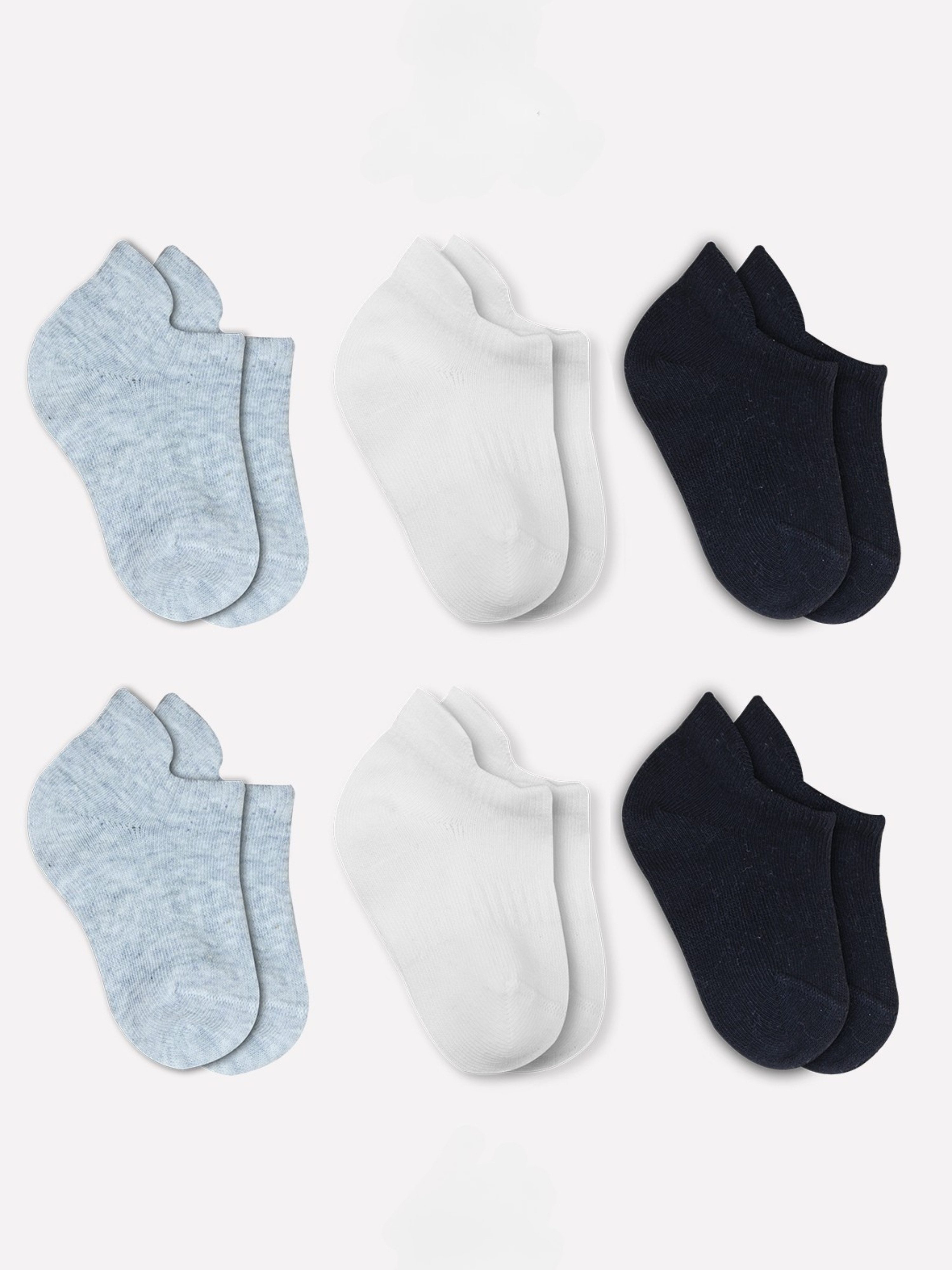 bistyle Sneakersocken (6er Pack) Sneakersocken Babys Jungen Mädchen Babysocken Kurzsocken (Set, 6-Paar, 6er-Pack) Bio-Baumwolle GOTS zertifiziert 0-6 Monate bis 2-3 Jahre