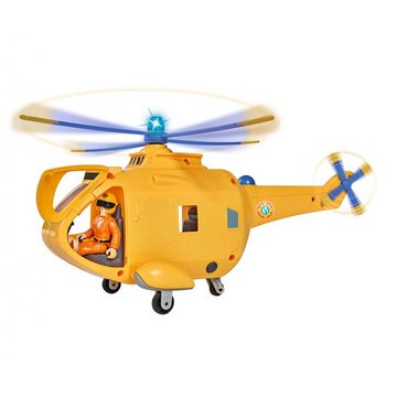 SIMBA Spielzeug-Hubschrauber Wallaby II Feuerwehrmann Sam mit Figur, Licht Sound Helikopter Spielset