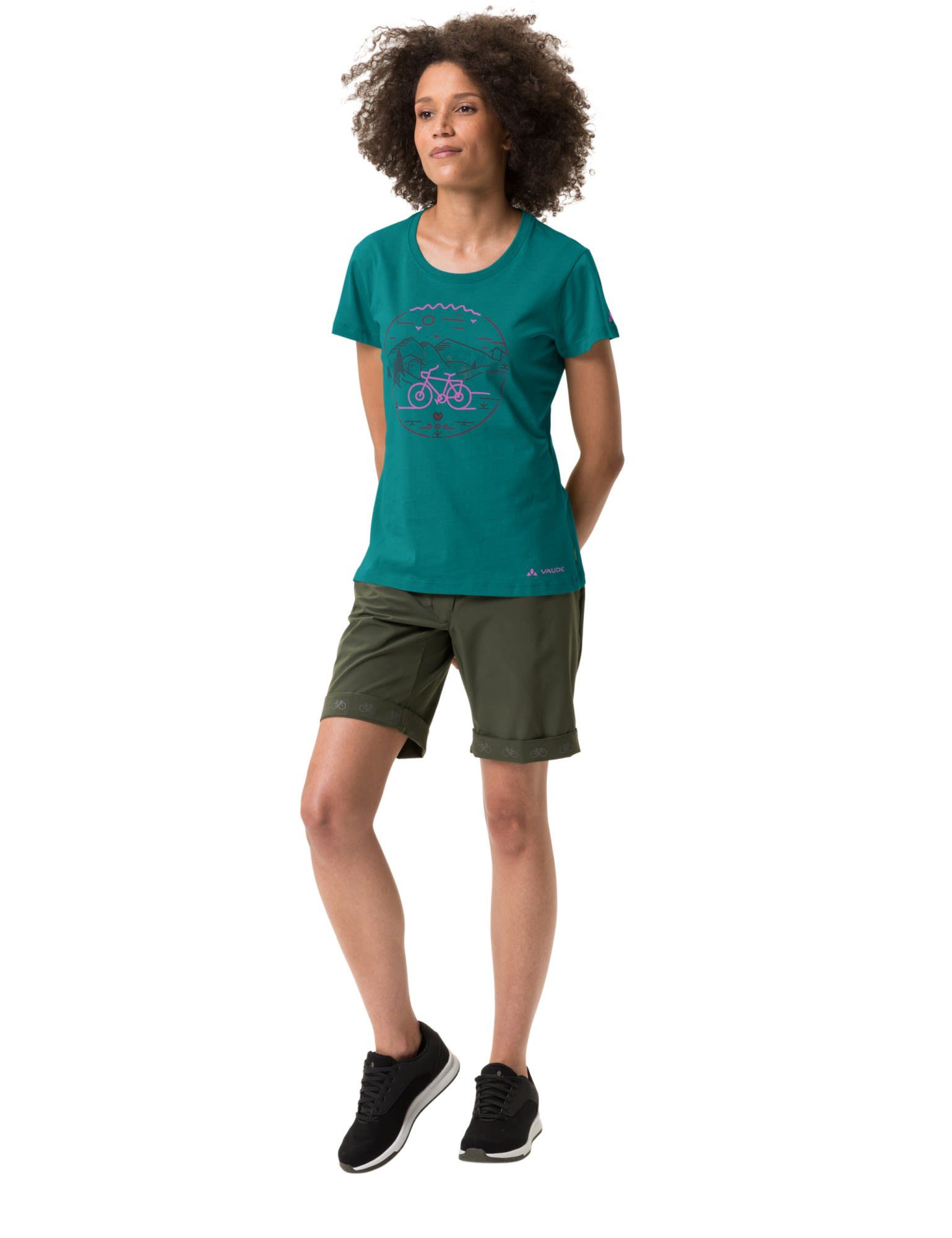 Damen VAUDE V Vaude T-shirt T-Shirt Kurzarm-Shirt Cyclist Womens Wave