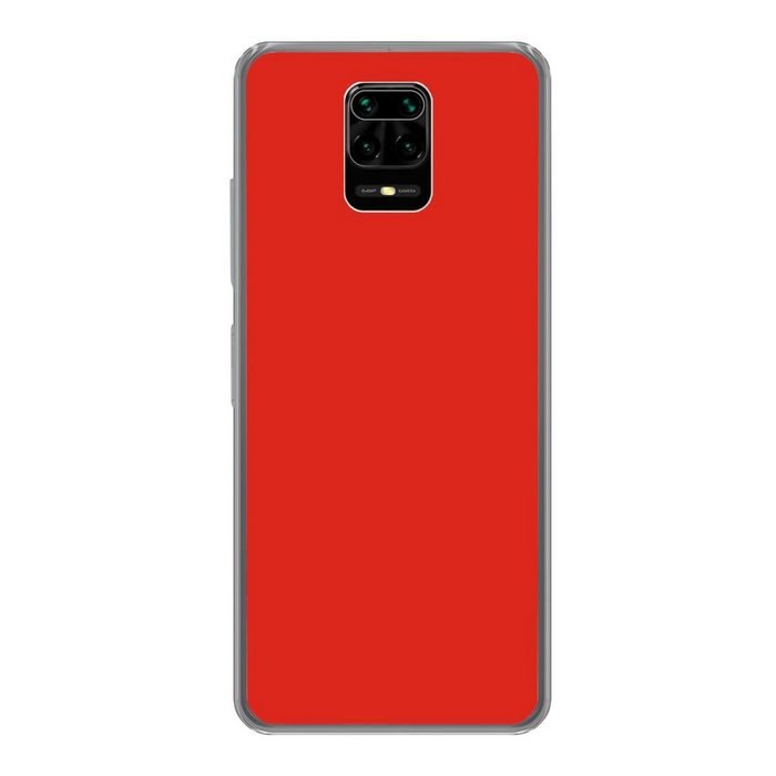 MuchoWow Handyhülle Rot - Muster - Design Phone Case Handyhülle Xiaomi Redmi Note 9 Pro Silikon Schutzhülle