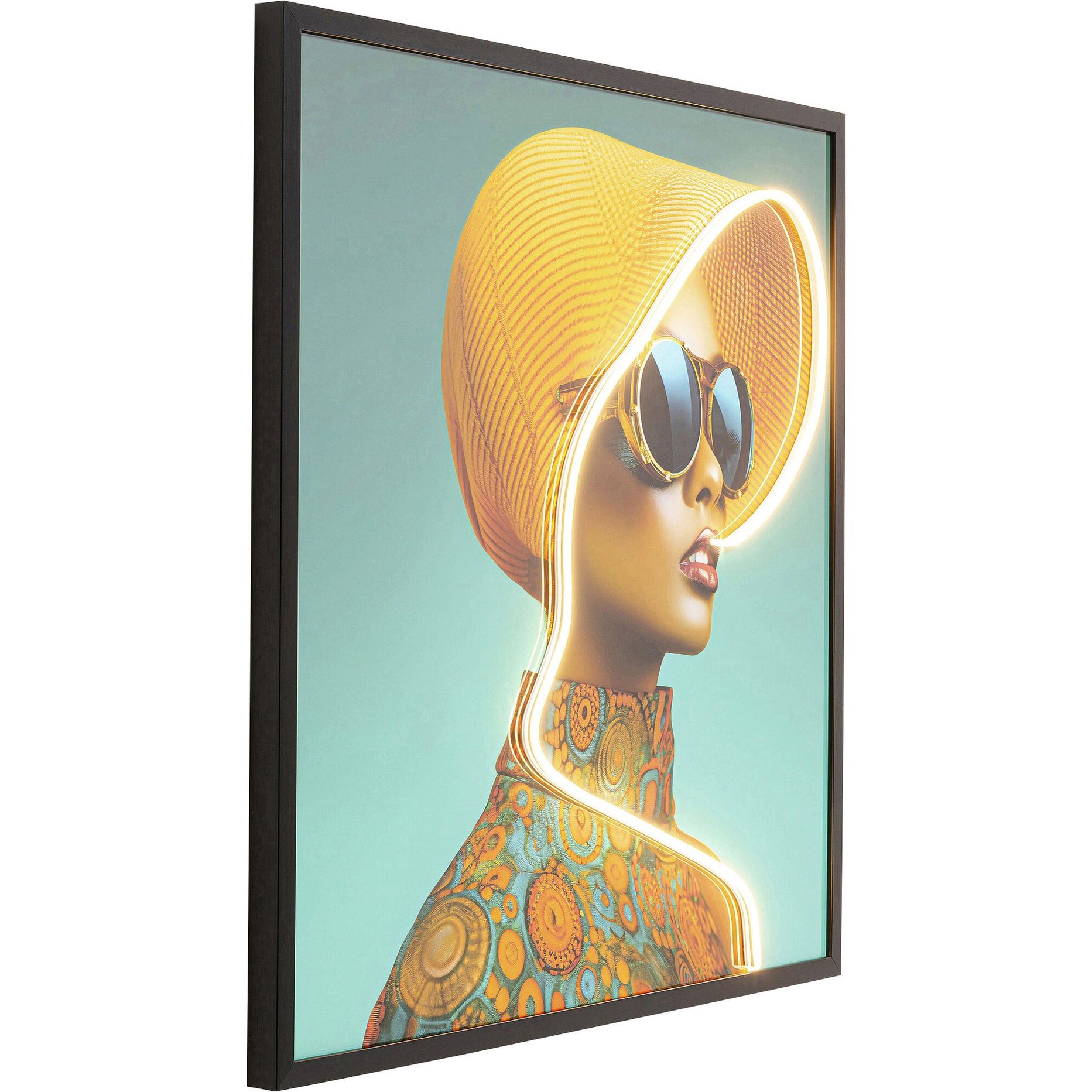 Kare Design LED-Bild Sun Hat Woman, Frau