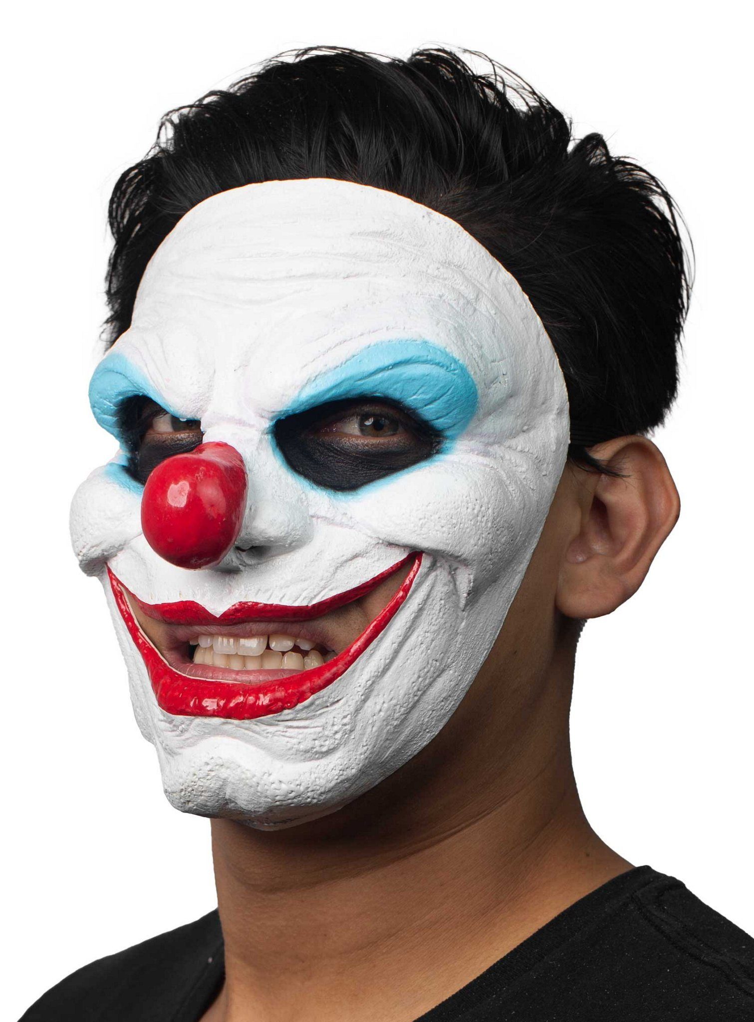 Metamorph Verkleidungsmaske Horrorclown Halbmaske - Halloween Fasching Kostüm, Mit so einem freundlichen Lächlen, wirkt man gleich viel vertrauenser
