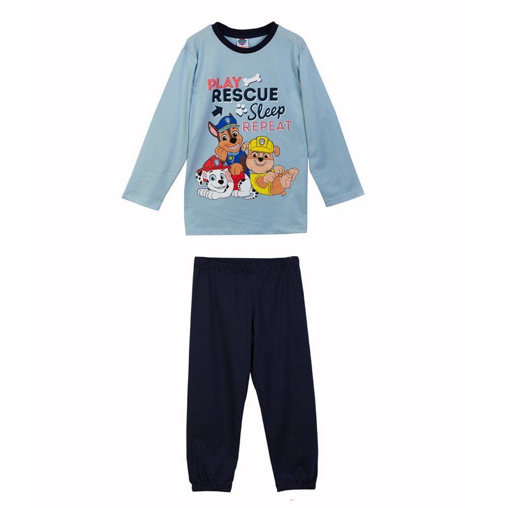 PAW Pyjama lang Patrol Schlafanzug falls Hundestaffel blau angel tlg) (2 Pyjama Paw PATROL