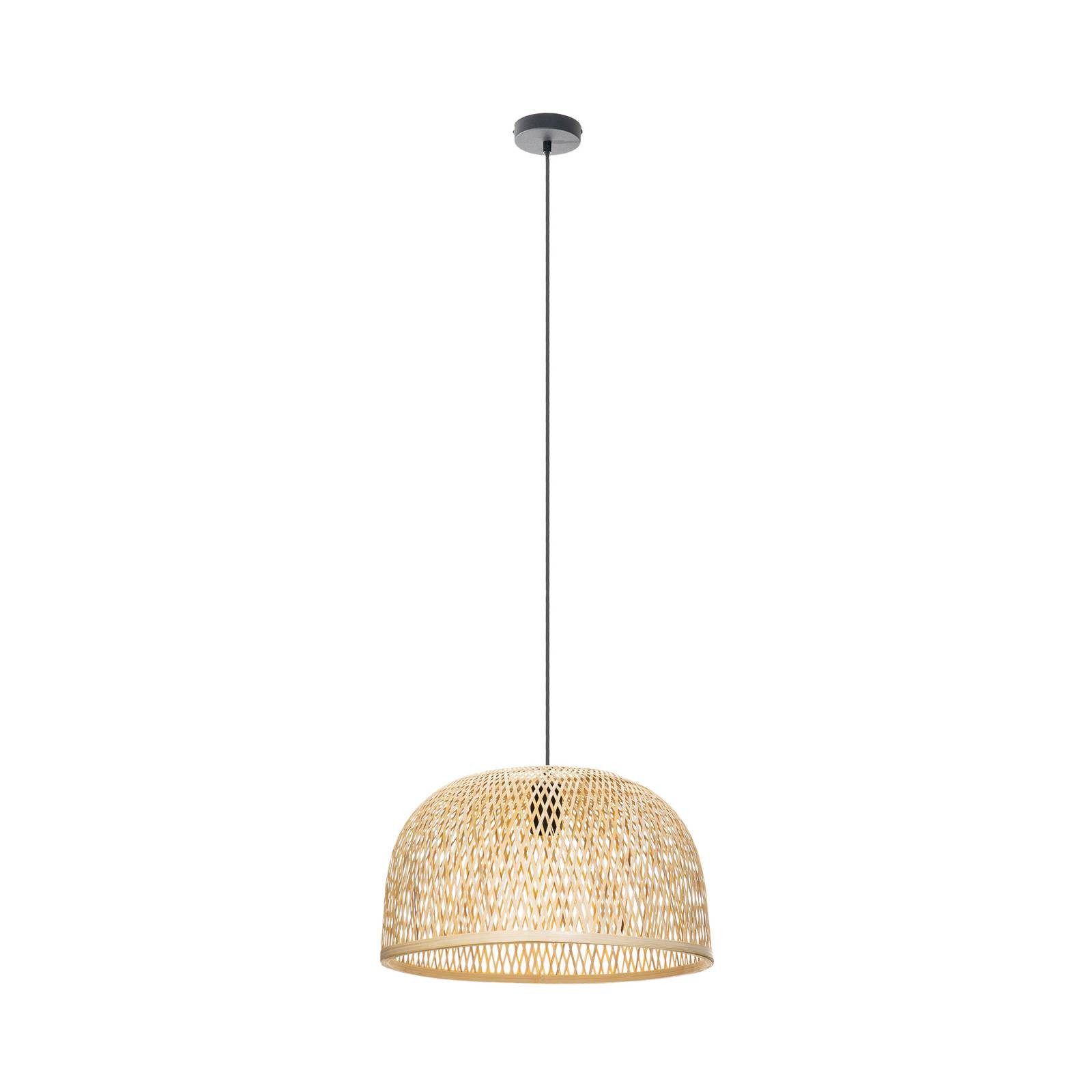 Lindby Hängeleuchte Dabila, dimmbar, Leuchtmittel nicht inklusive, Landhaus / Rustikal, Bambus, holz hell, 1 flammig, E27, Deckenlampe