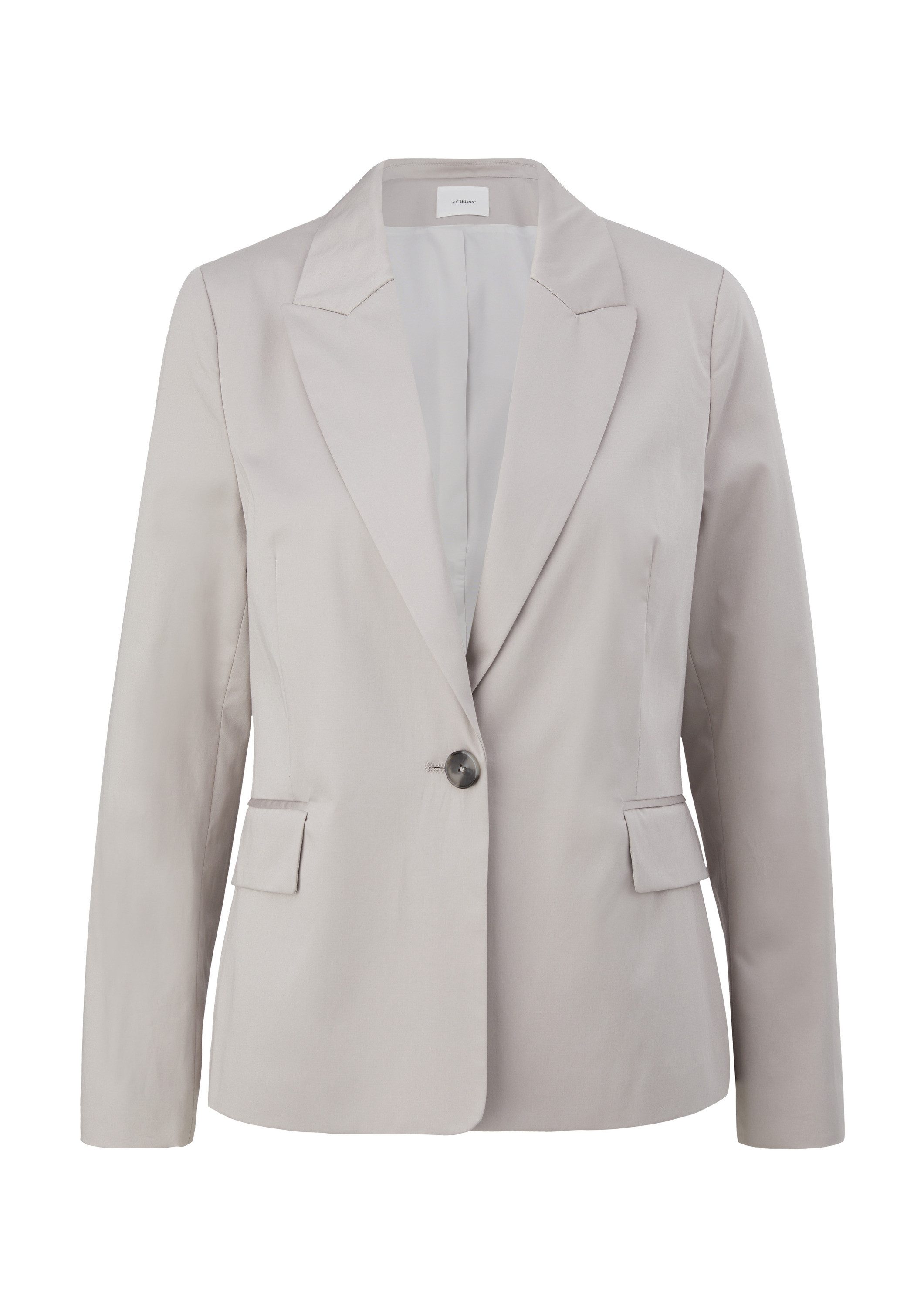 s.Oliver Jackenblazer Indoor-Blazer Blazer aus Baumwollstretch