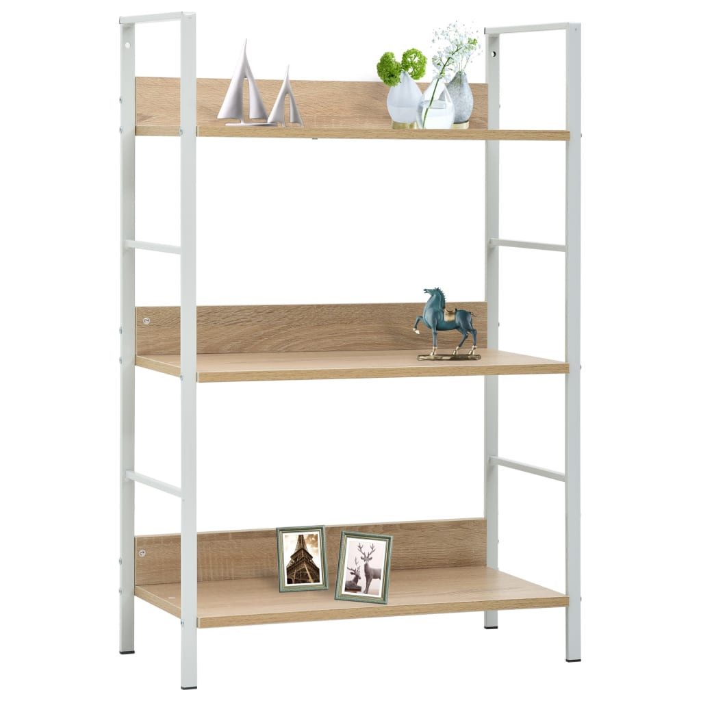 vidaXL Bücherregal Bücherregal 3 Regalböden Eiche günstig online kaufen